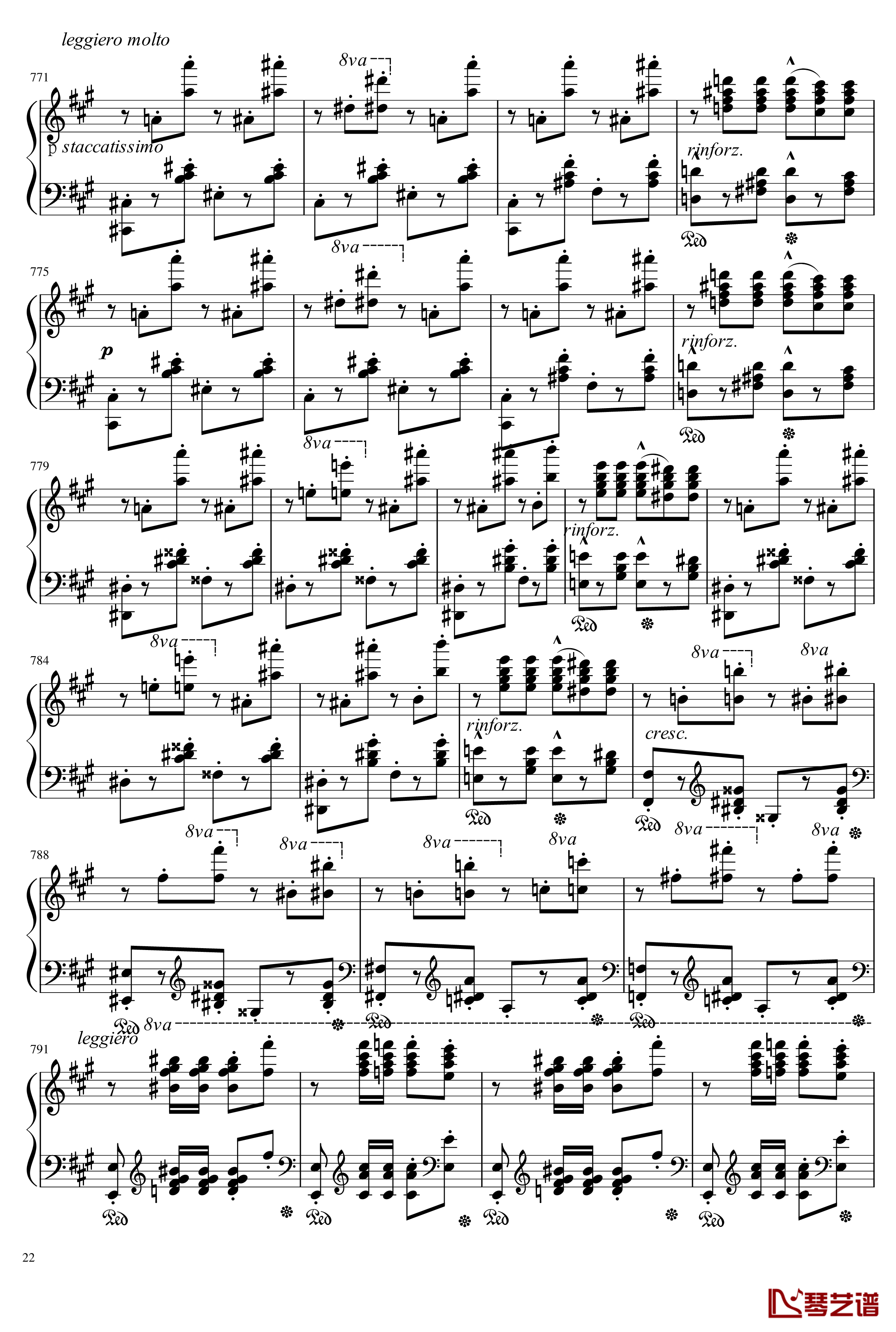 Mephisto Waltz No. 1 S. 514钢琴谱-李斯特22