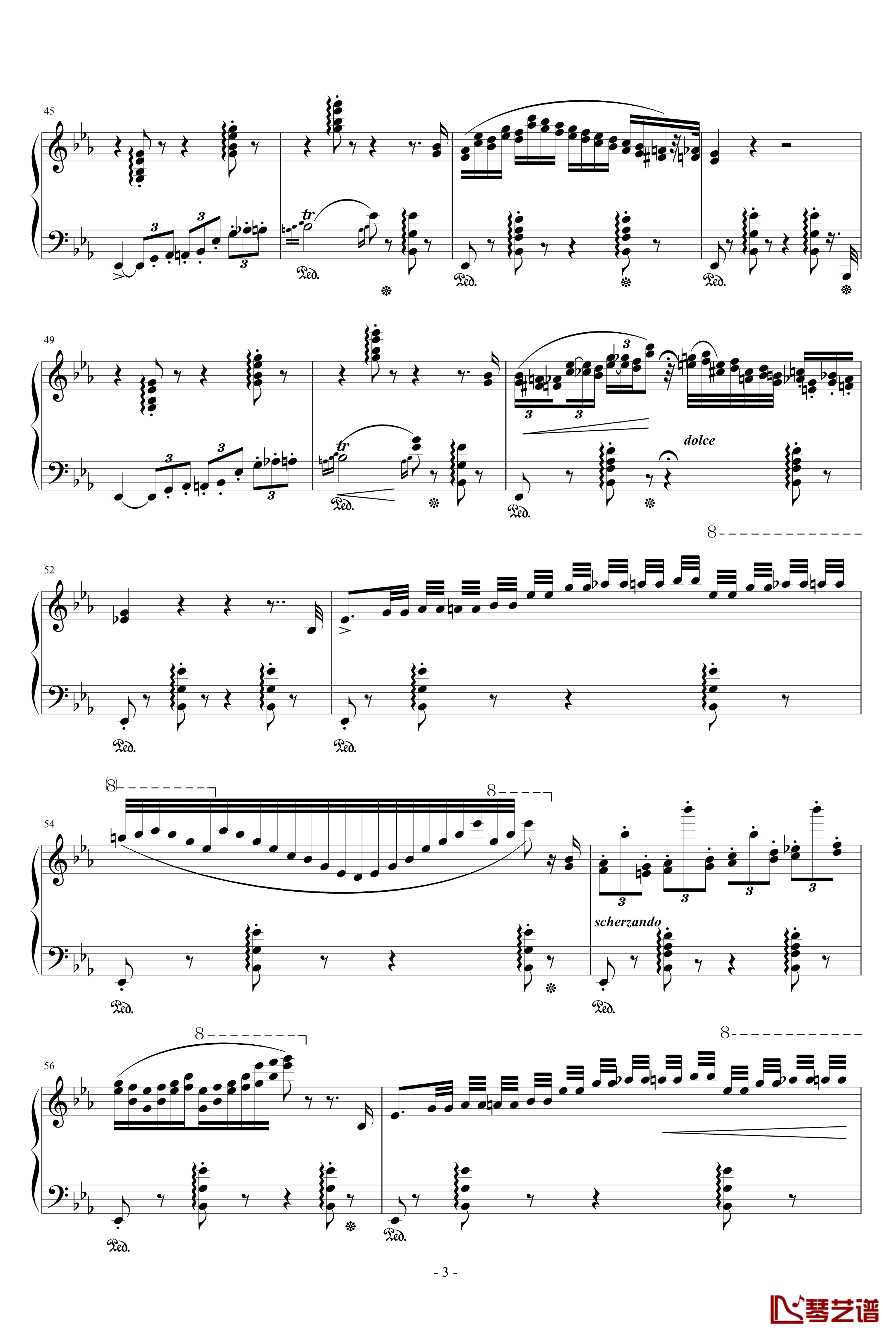 匈牙利狂想曲第9号钢琴谱-19首匈狂里篇幅最浩大、技巧最艰深的作品之一-李斯特3