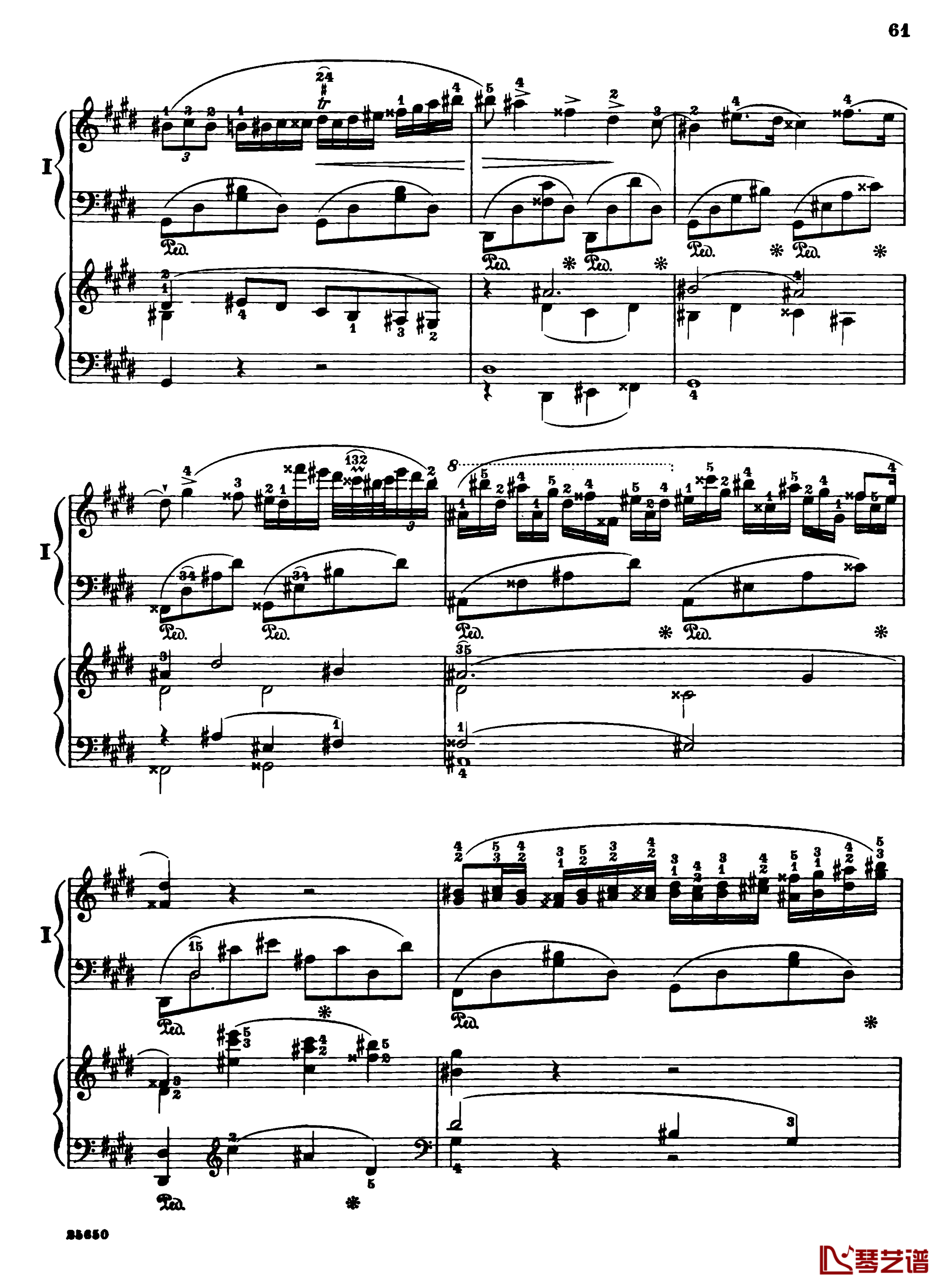 肖邦第一钢琴协奏曲钢琴谱-肖邦63