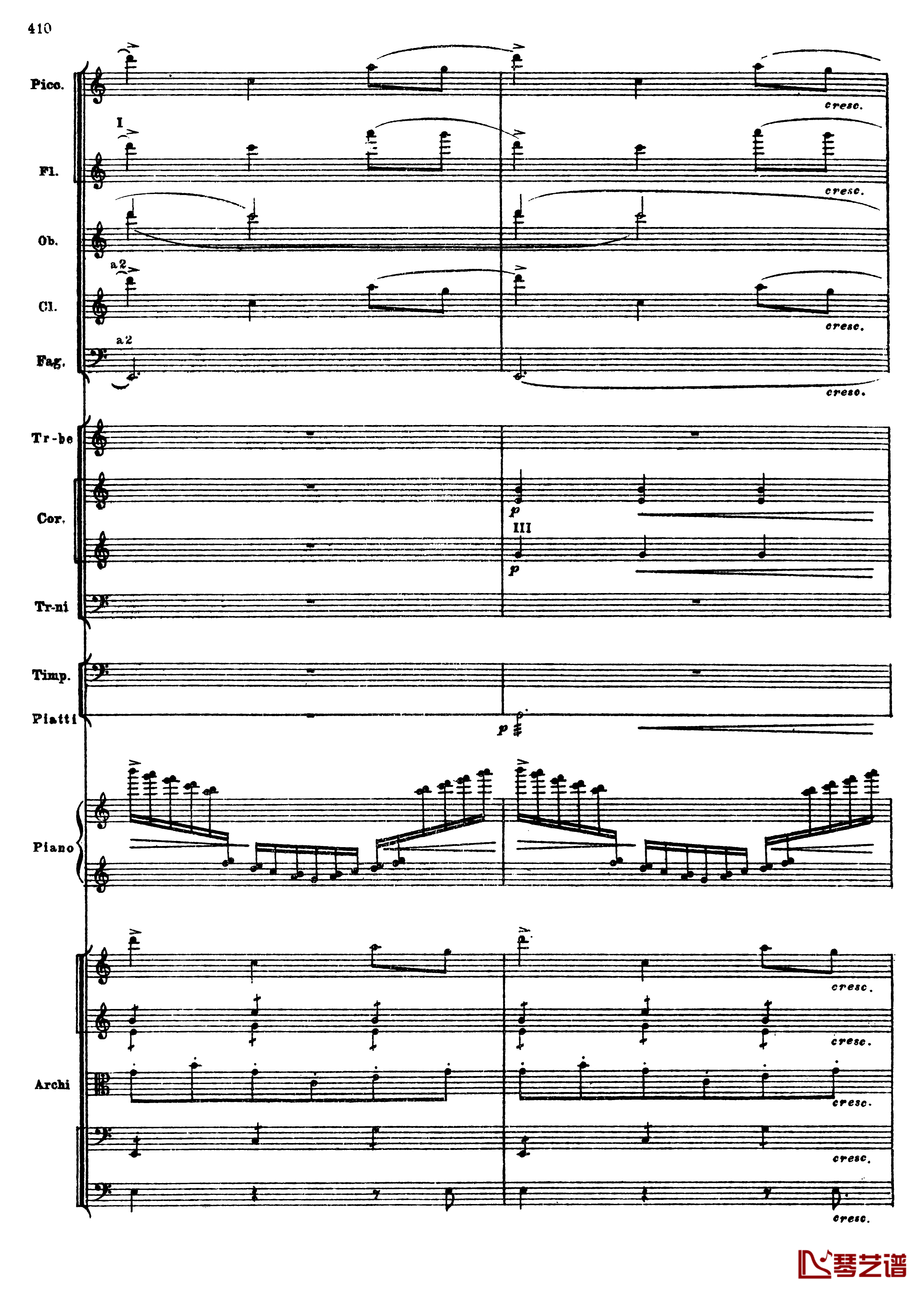 普罗科菲耶夫第三钢琴协奏曲钢琴谱-总谱-普罗科非耶夫142