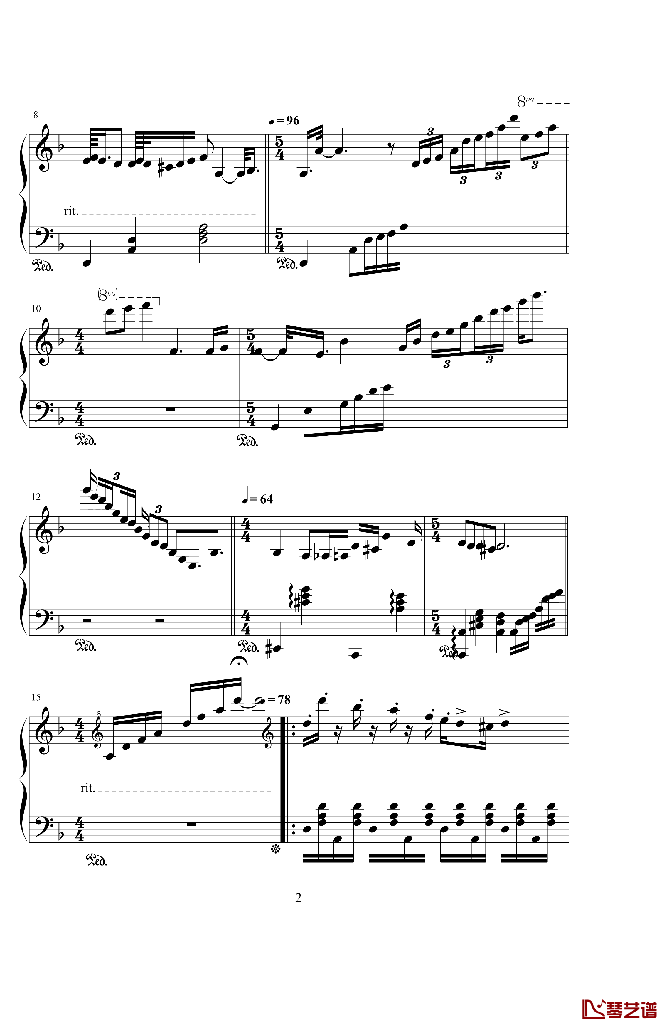 查尔达斯钢琴谱-czardas-蒙蒂2