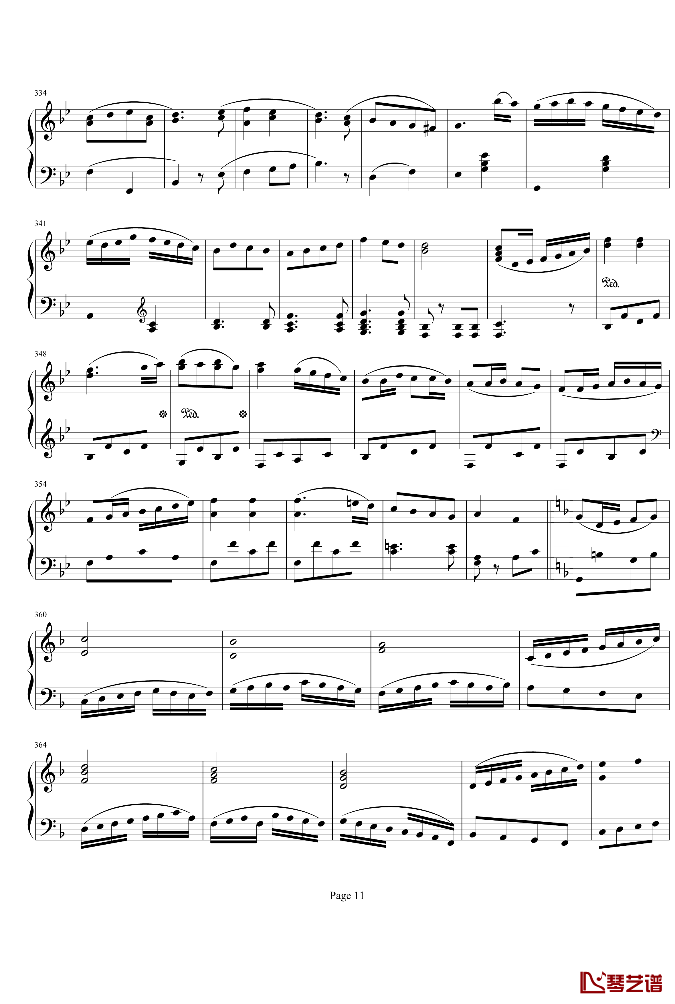 钢琴奏鸣曲1钢琴谱-项道荣11