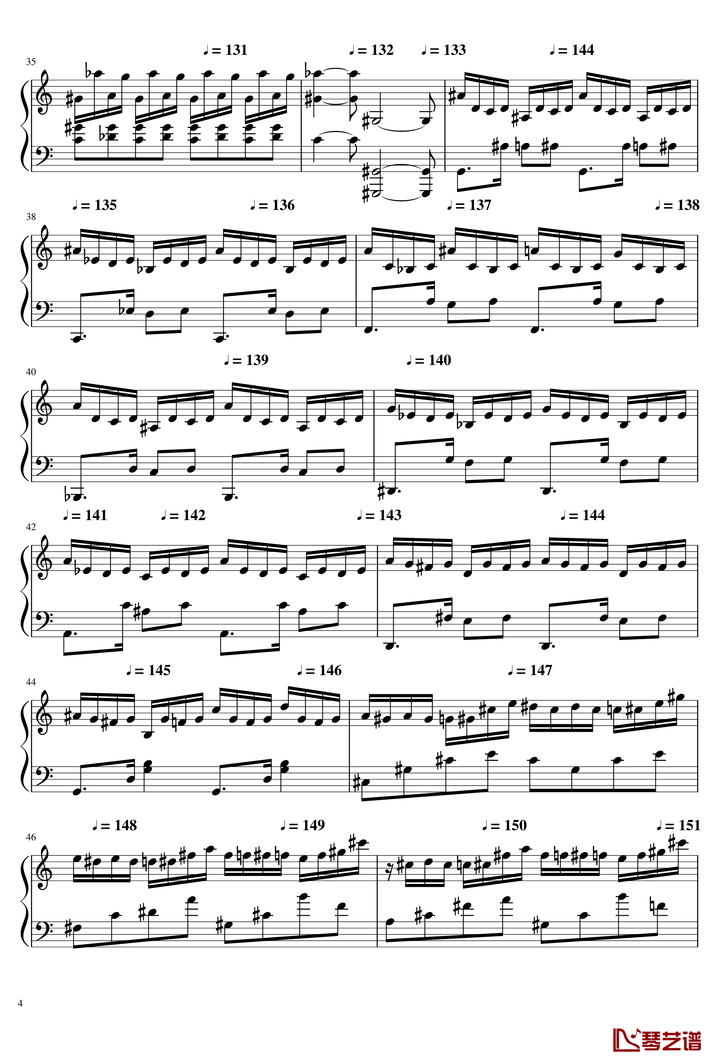 高手赛钢琴谱-钢琴块24