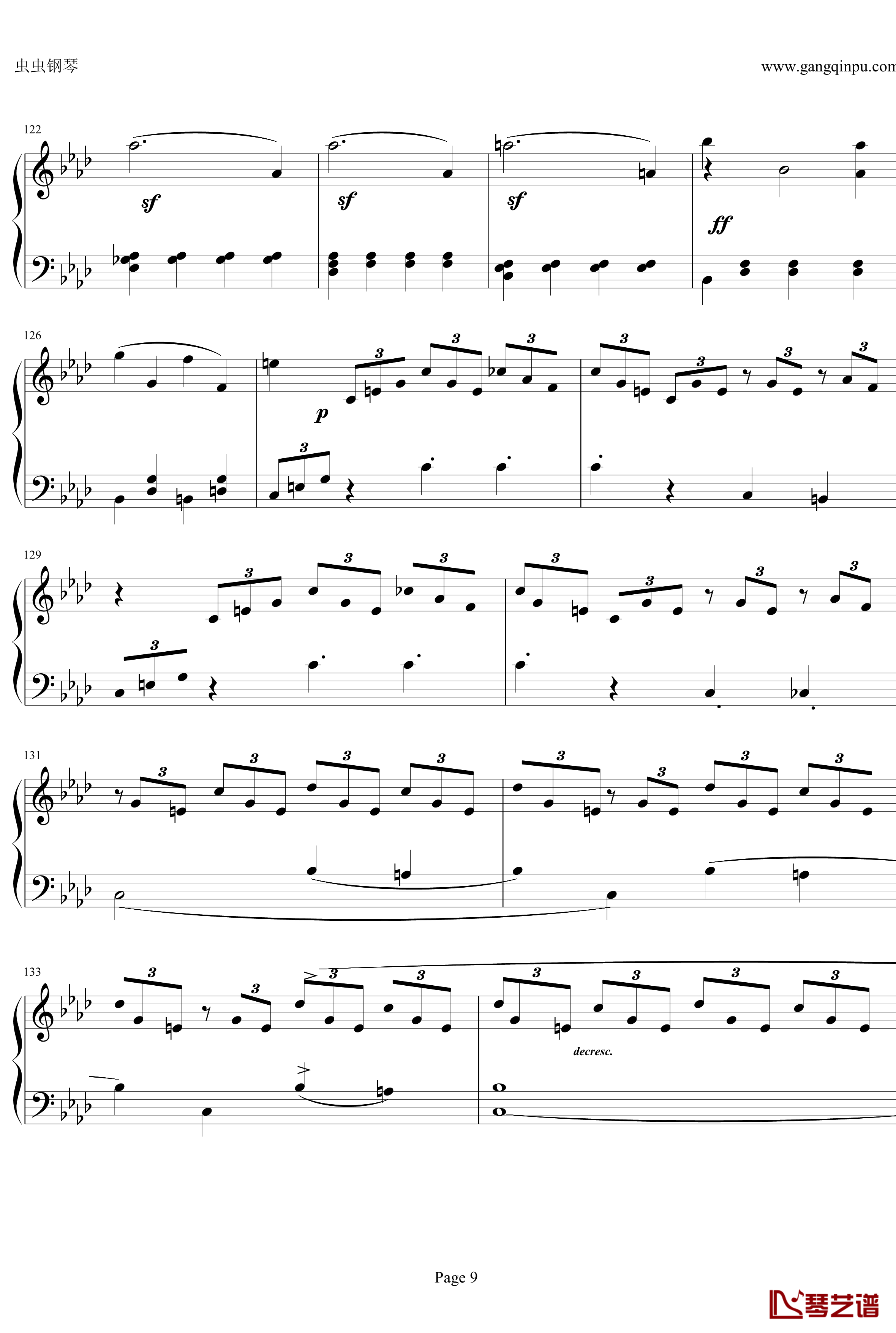 贝多芬第一钢琴奏鸣曲钢琴谱-作品2，第一号-贝多芬-beethoven9