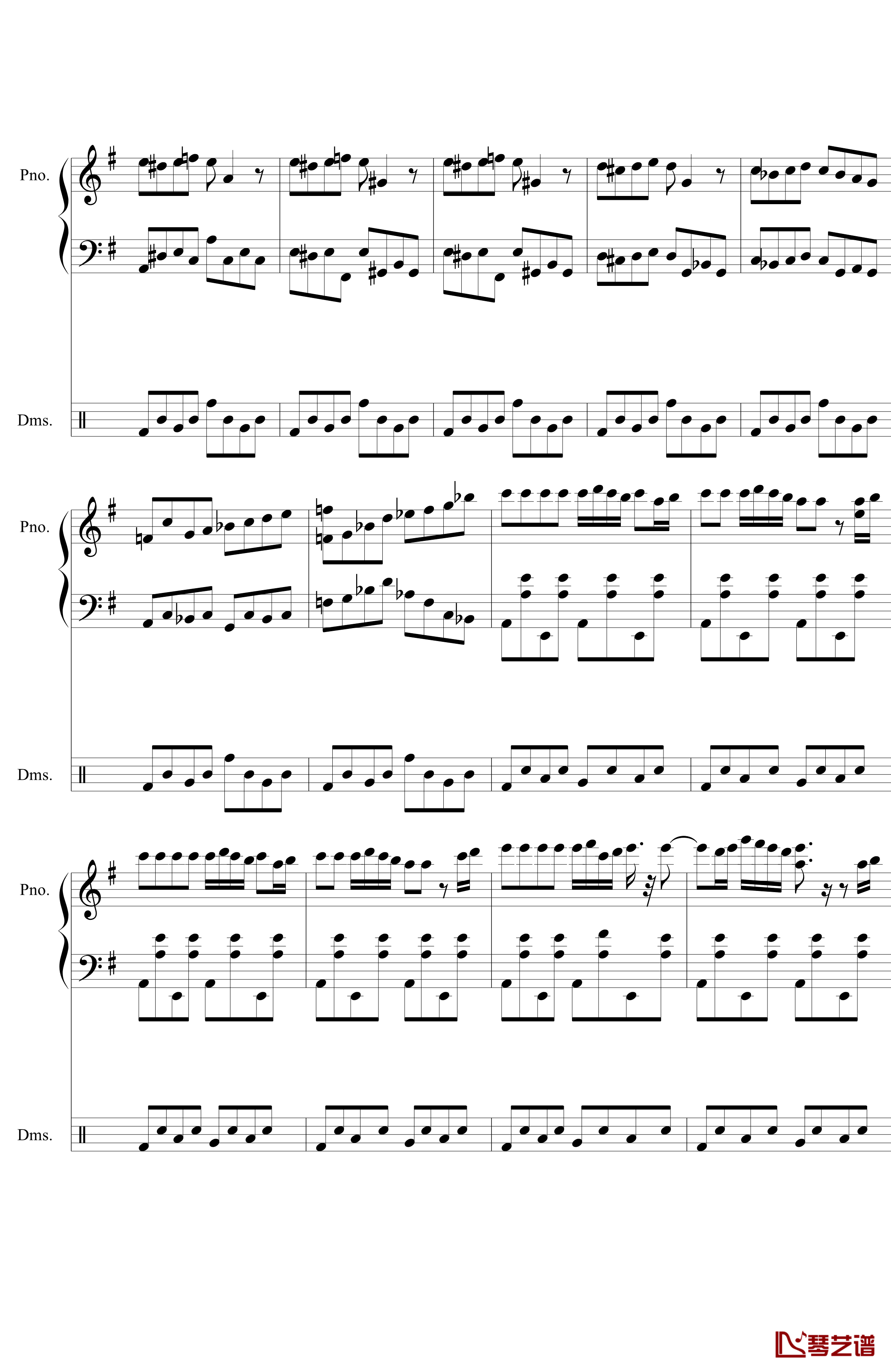 愤怒的小鸟里约版BGM钢琴谱-钢琴架子鼓-游戏4