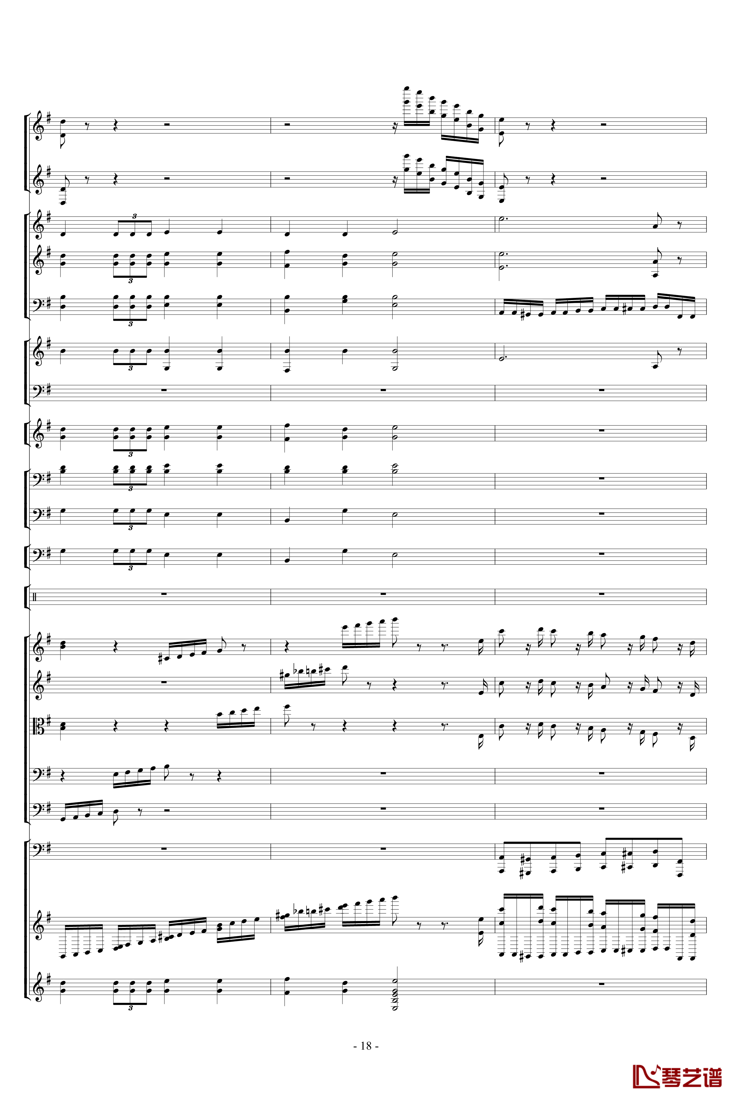 胡桃夹子组曲之进行曲钢琴谱-柴科夫斯基-Peter Ilyich Tchaikovsky18