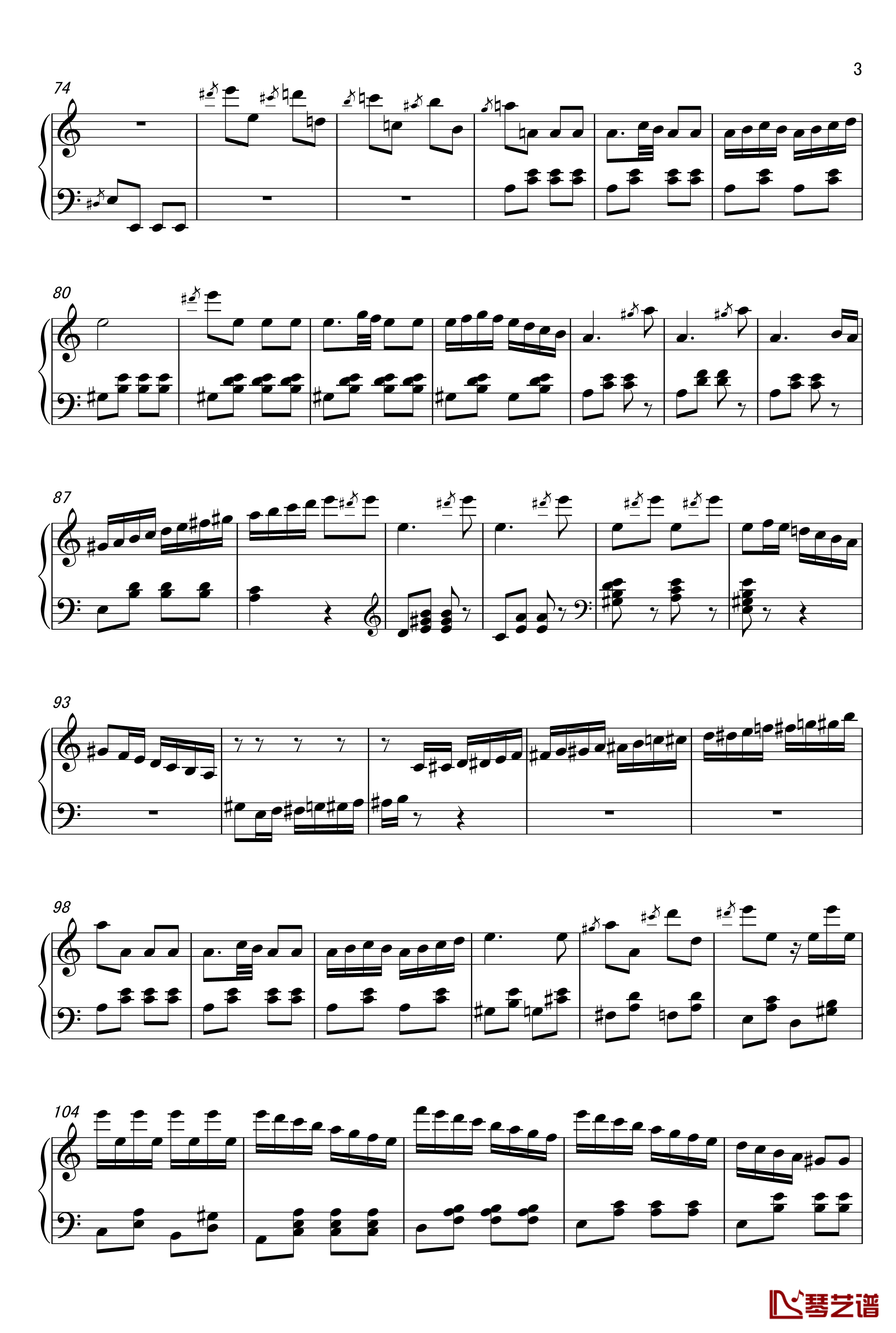 库伦小奏鸣曲钢琴谱-库伦-第三乐章3