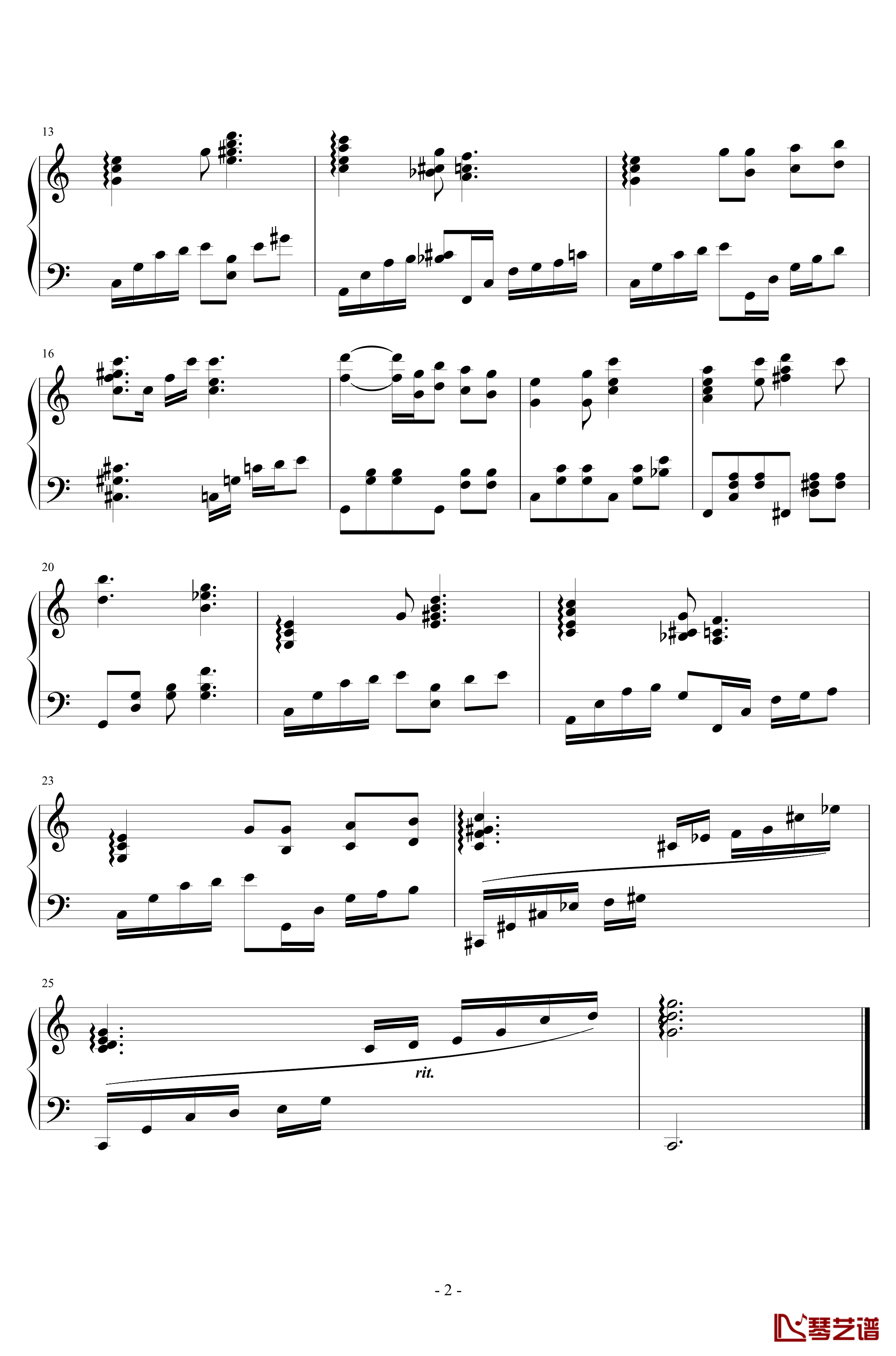 雪绒花钢琴谱-圣诞-世界名曲2