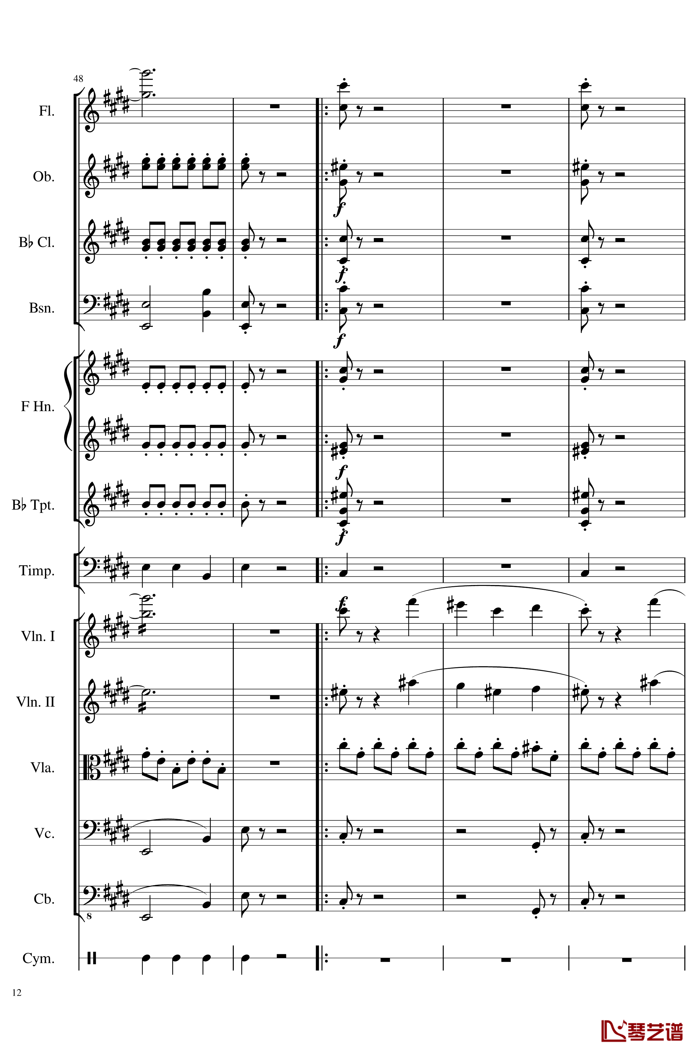 4 Contredanse for Chamber Orchestra, Op.120钢琴谱-No.3-一个球12