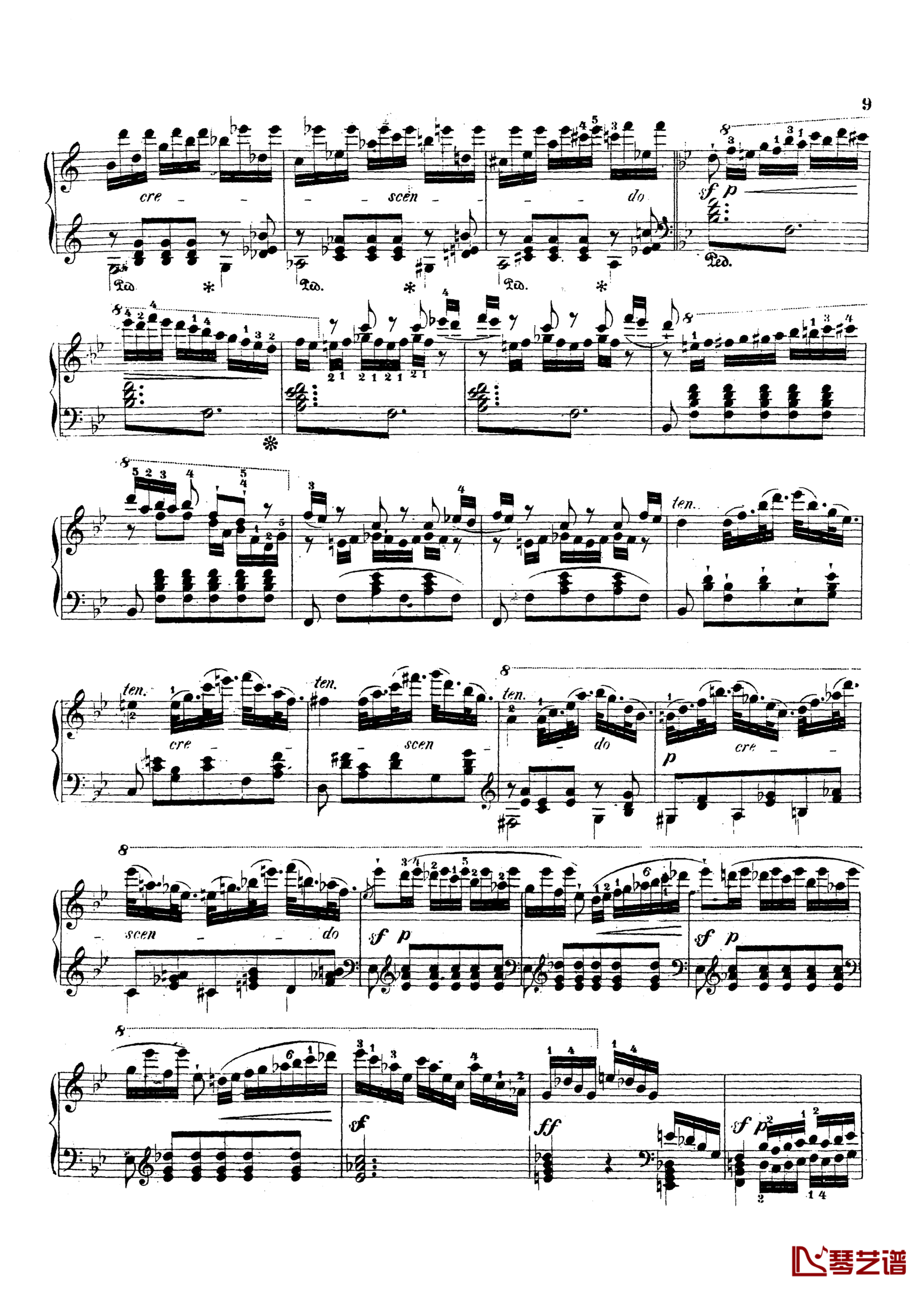 g小调第三钢琴协奏曲Op.58钢琴谱-莫谢莱斯8
