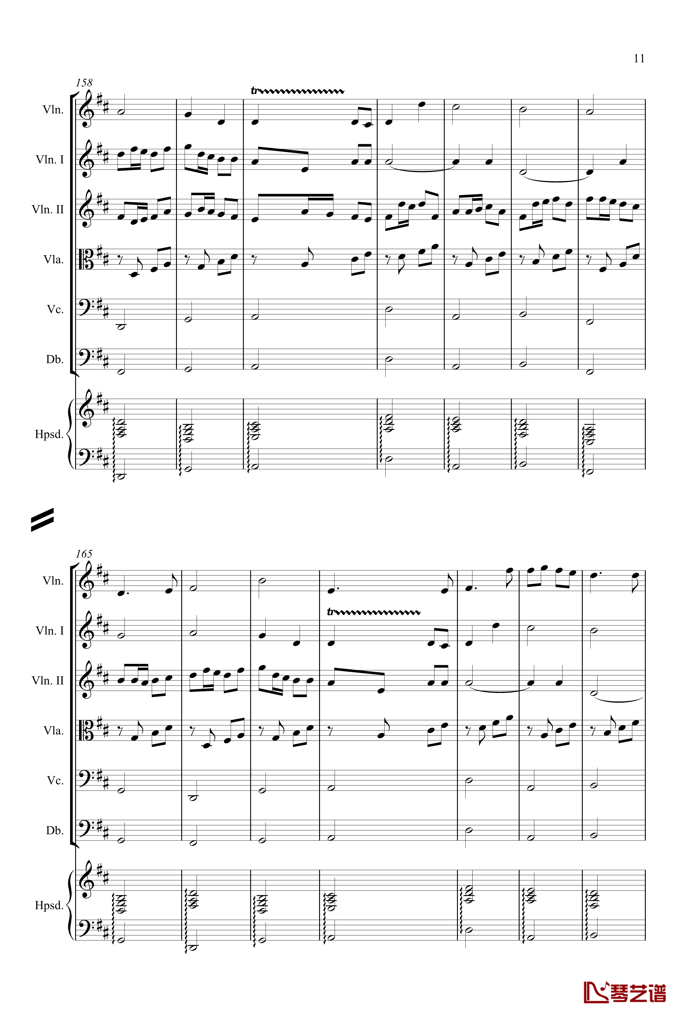 卡农交响曲钢琴谱-帕赫贝尔-Pachelbel11
