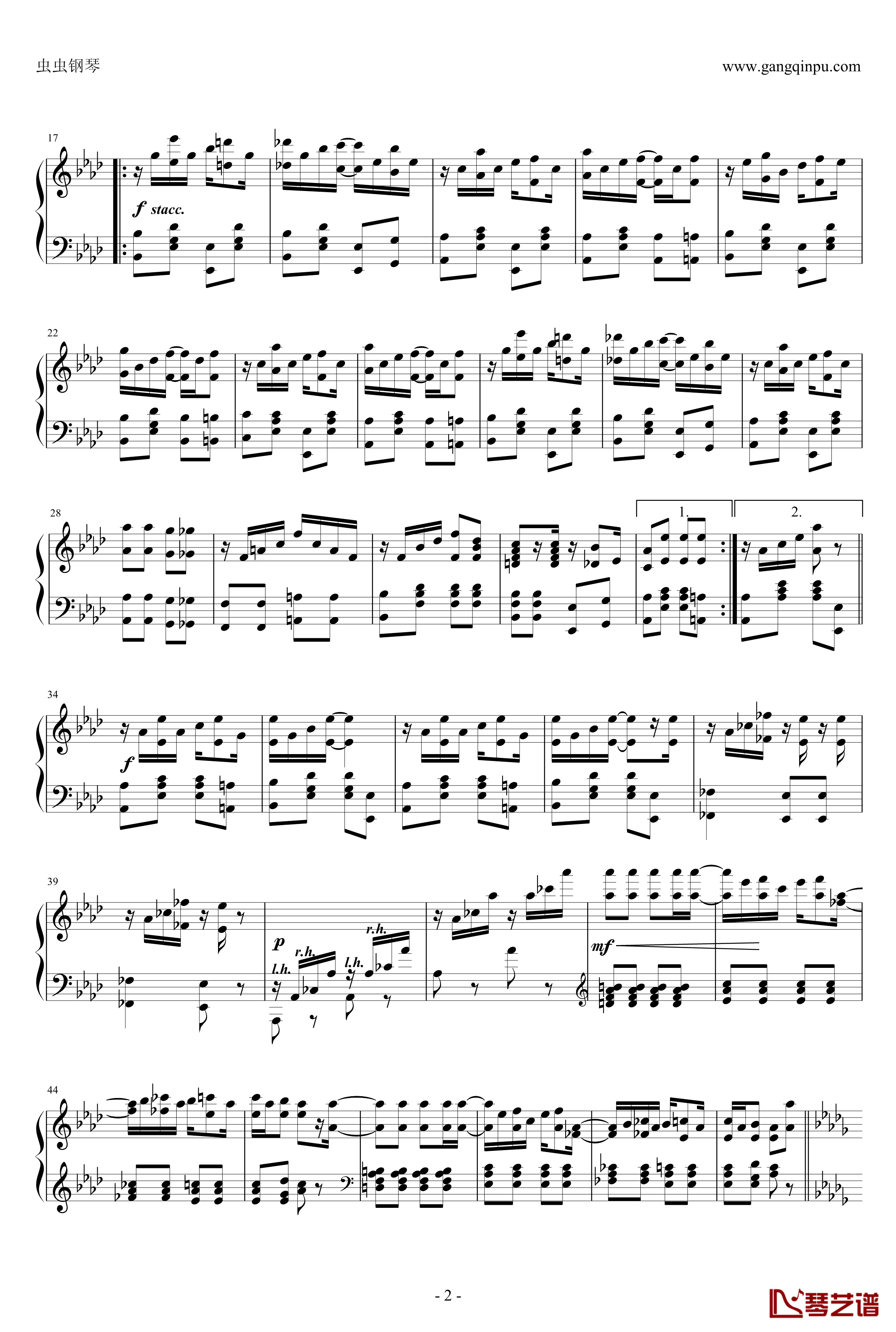 枫叶拉格钢琴谱-修订-斯科特 乔普林2
