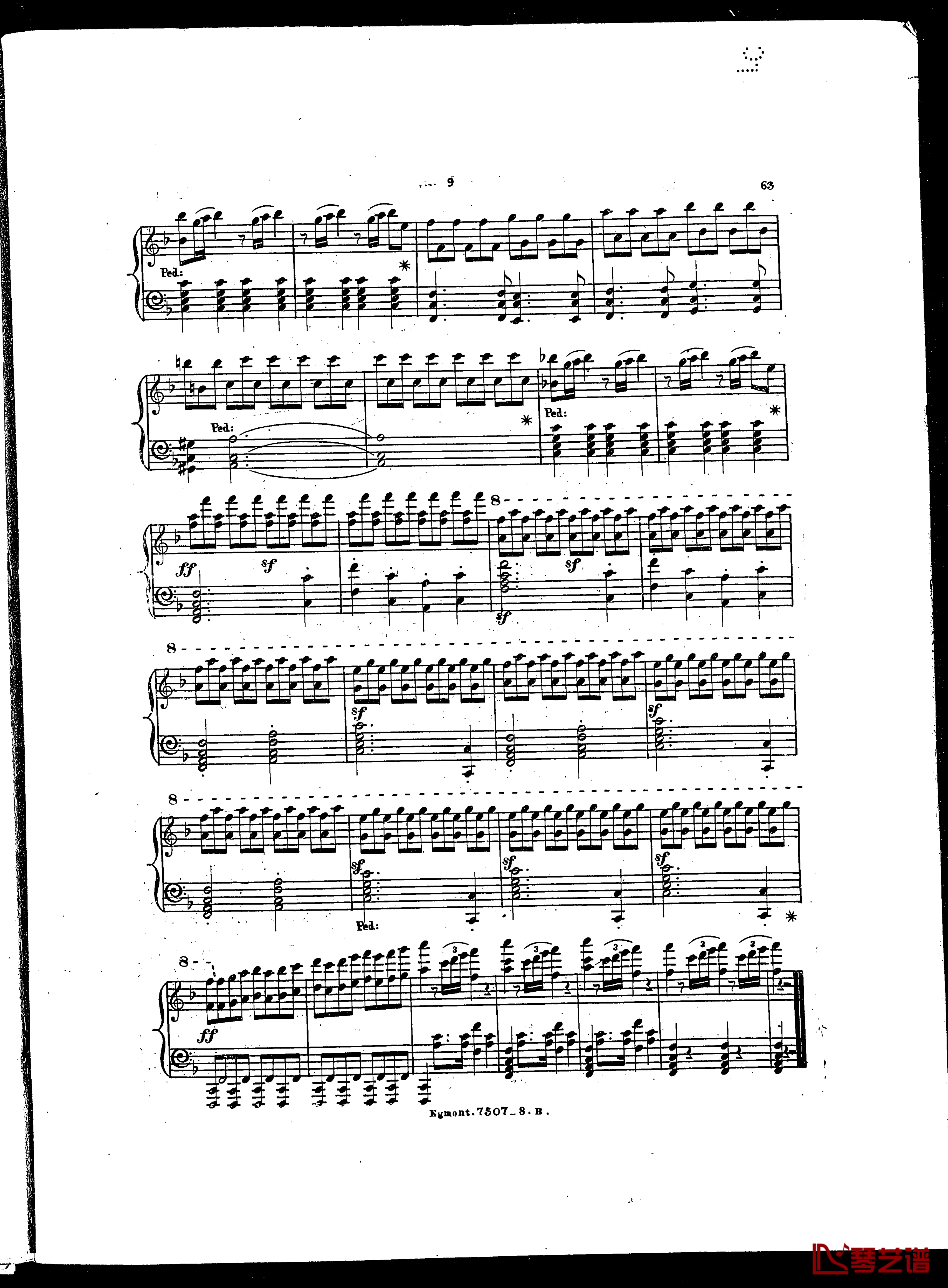 埃格蒙特序曲  Op.84钢琴谱-贝多芬-beethoven8