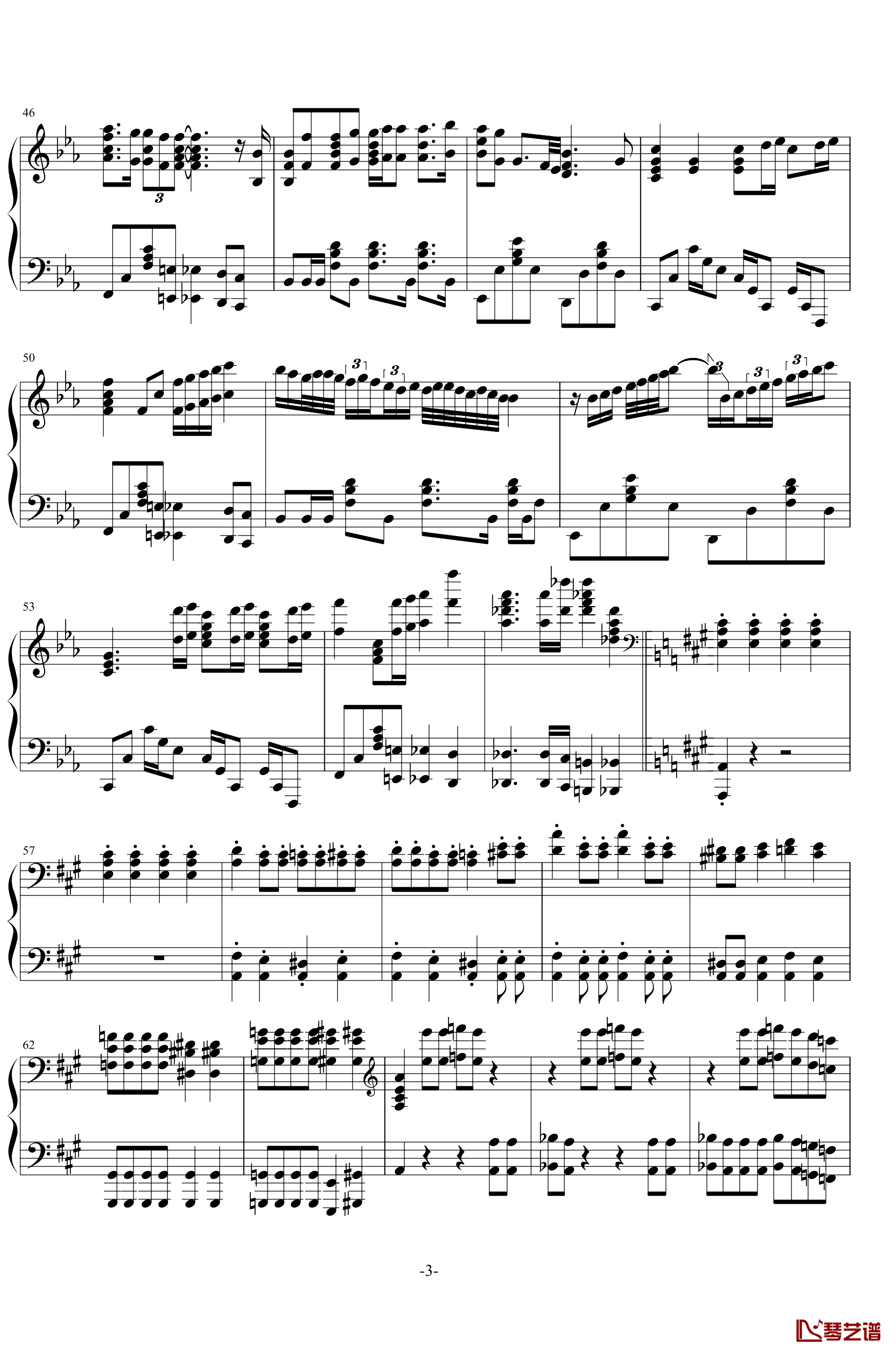 波西米亚狂想曲钢琴谱-Queen3