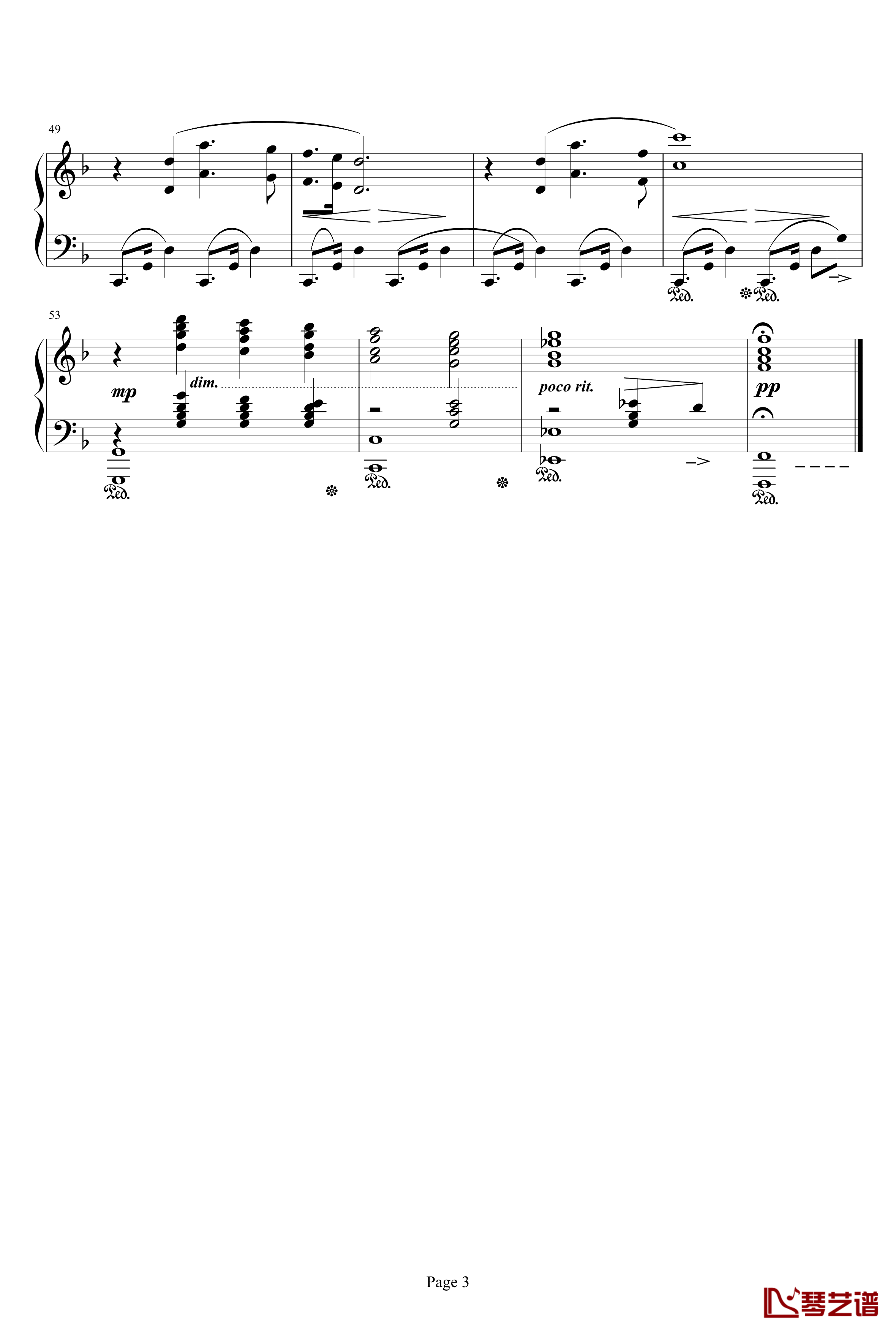 ファングのテーマ钢琴谱-最终幻想3