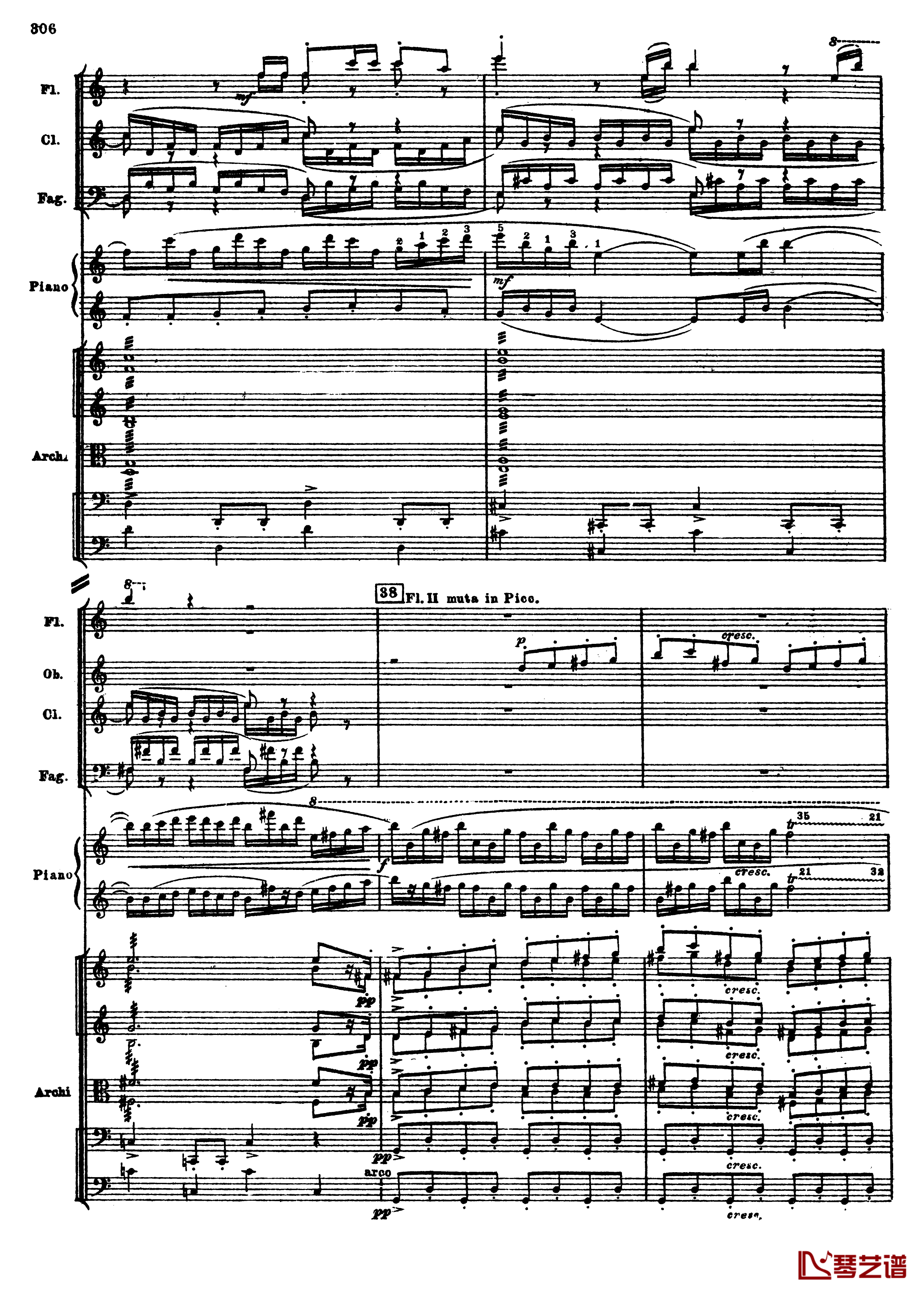 普罗科菲耶夫第三钢琴协奏曲钢琴谱-总谱-普罗科非耶夫38