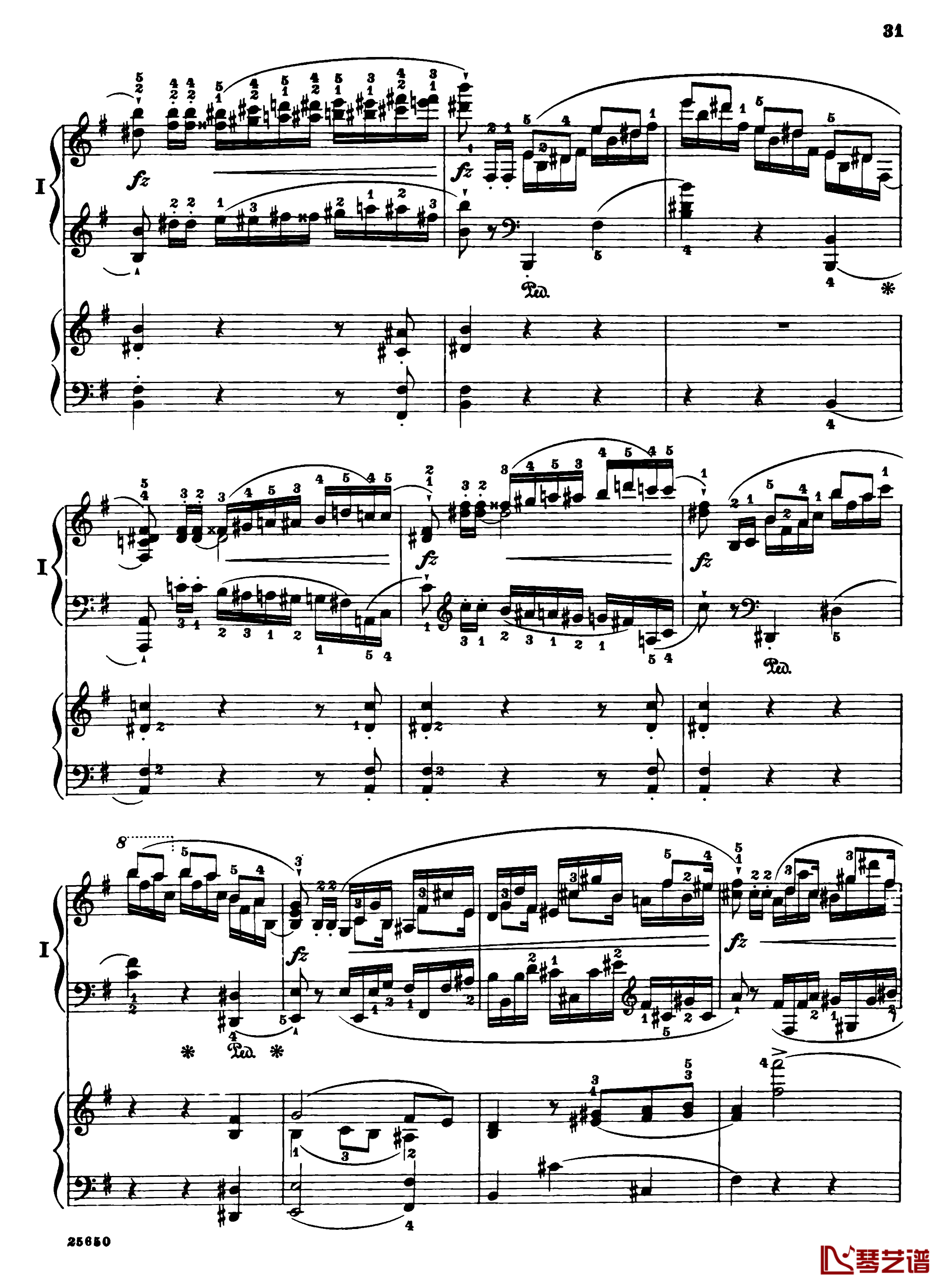 肖邦第一钢琴协奏曲钢琴谱-肖邦33