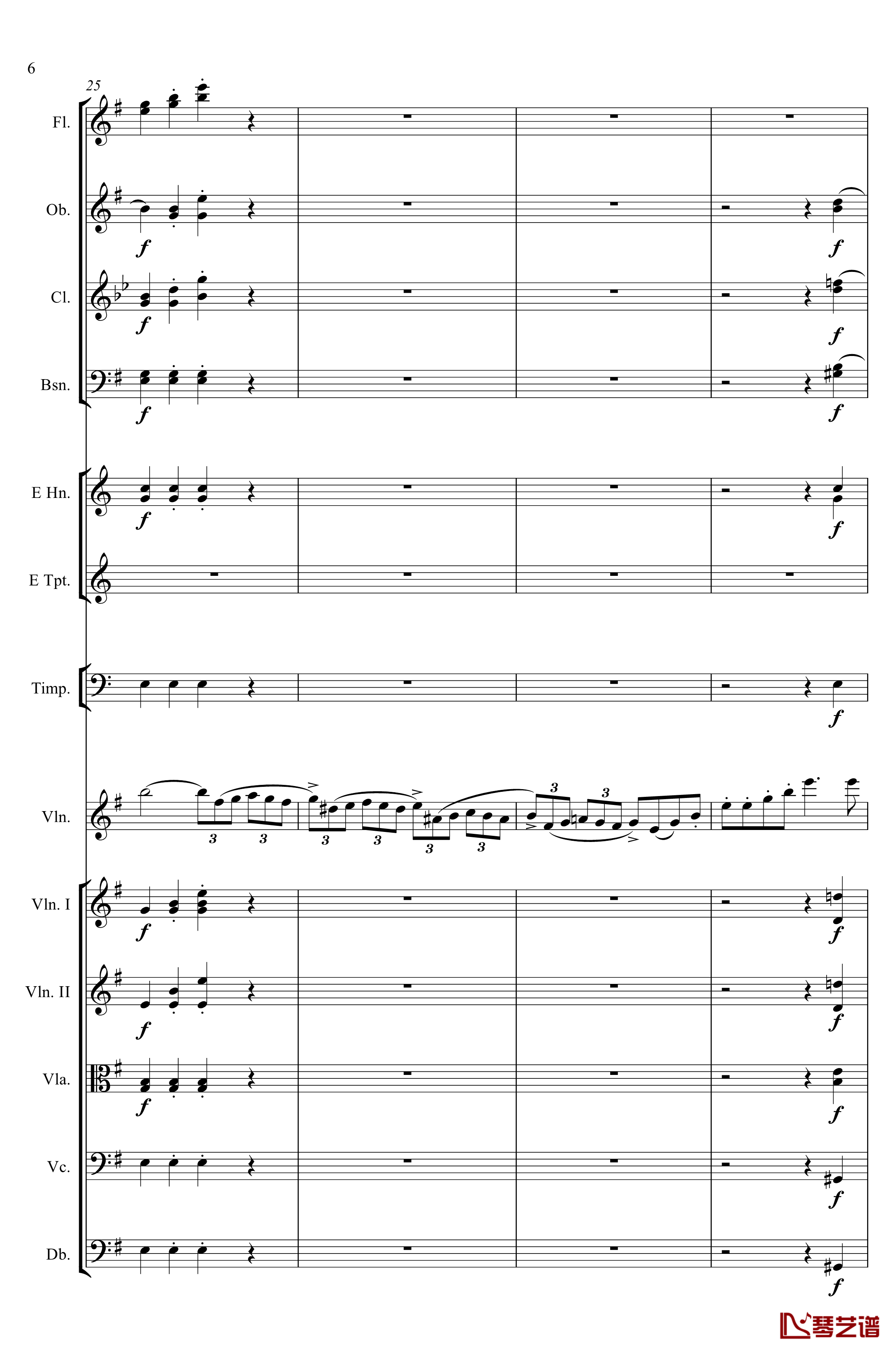 e小调小提琴协奏曲Op.64钢琴谱-第一乐章-门德尔松6