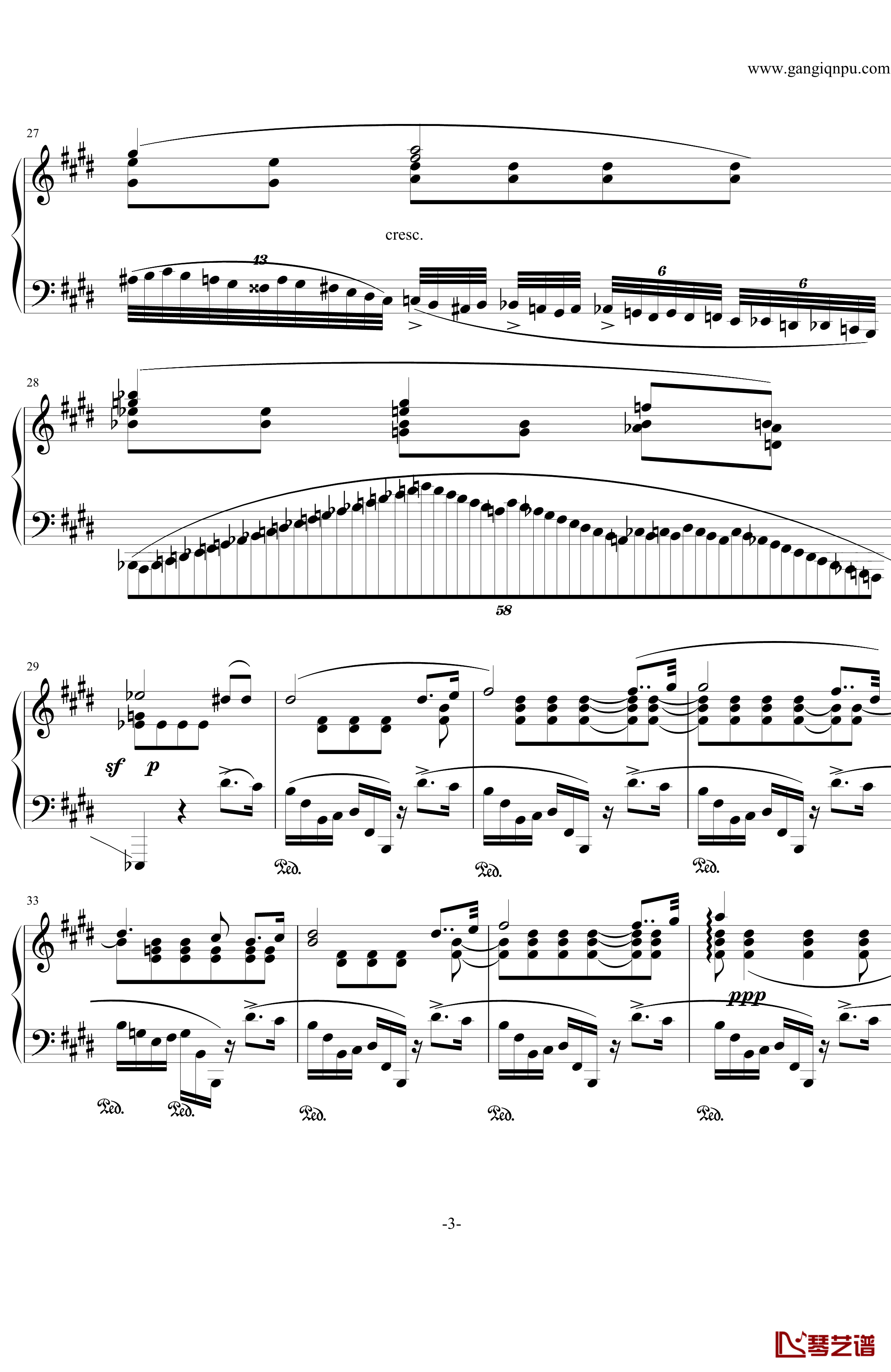 肖邦练习曲第19首钢琴谱-大提琴练习曲-肖邦-chopin3