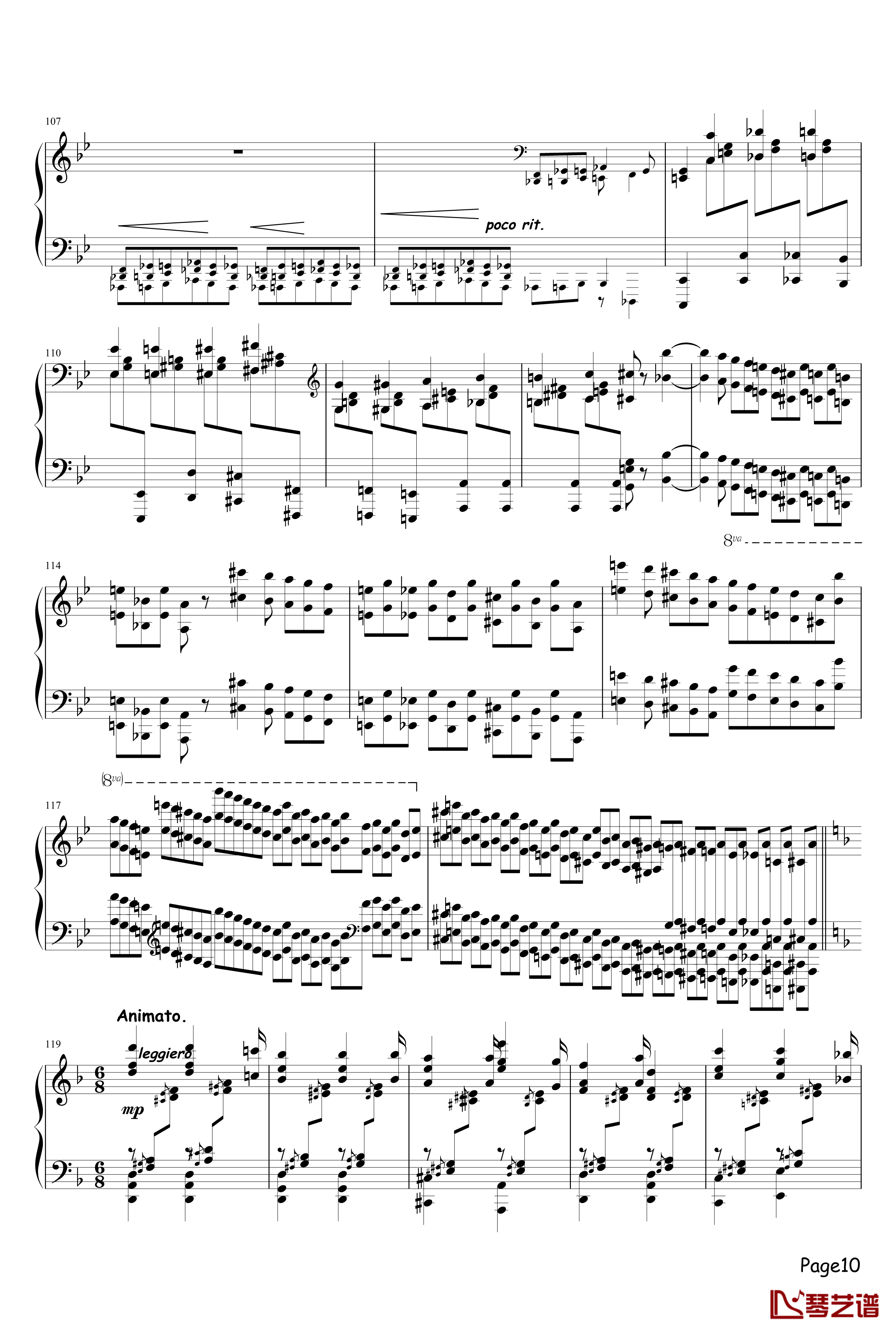 Etudes dexecution transcendante No.4钢琴谱-Mazeppa-李斯特10