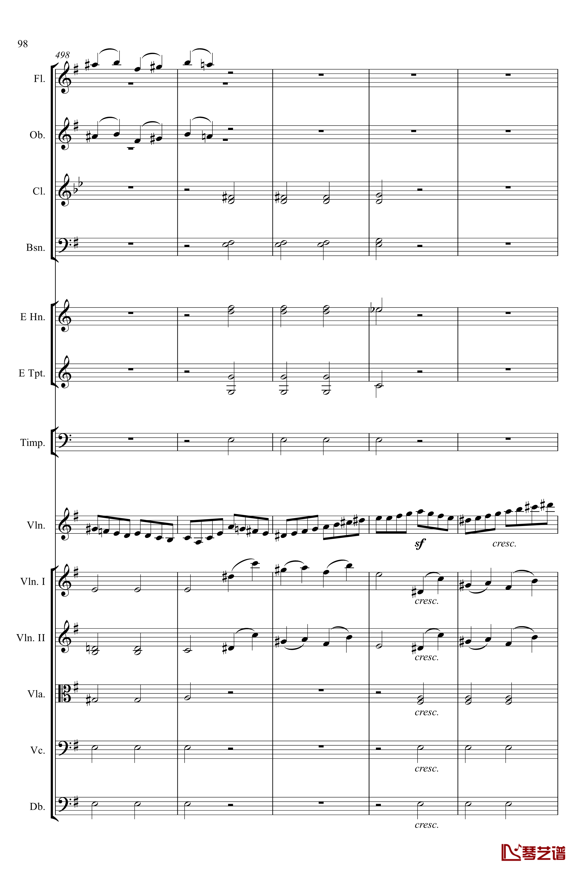 e小调小提琴协奏曲Op.64钢琴谱-第一乐章-门德尔松98