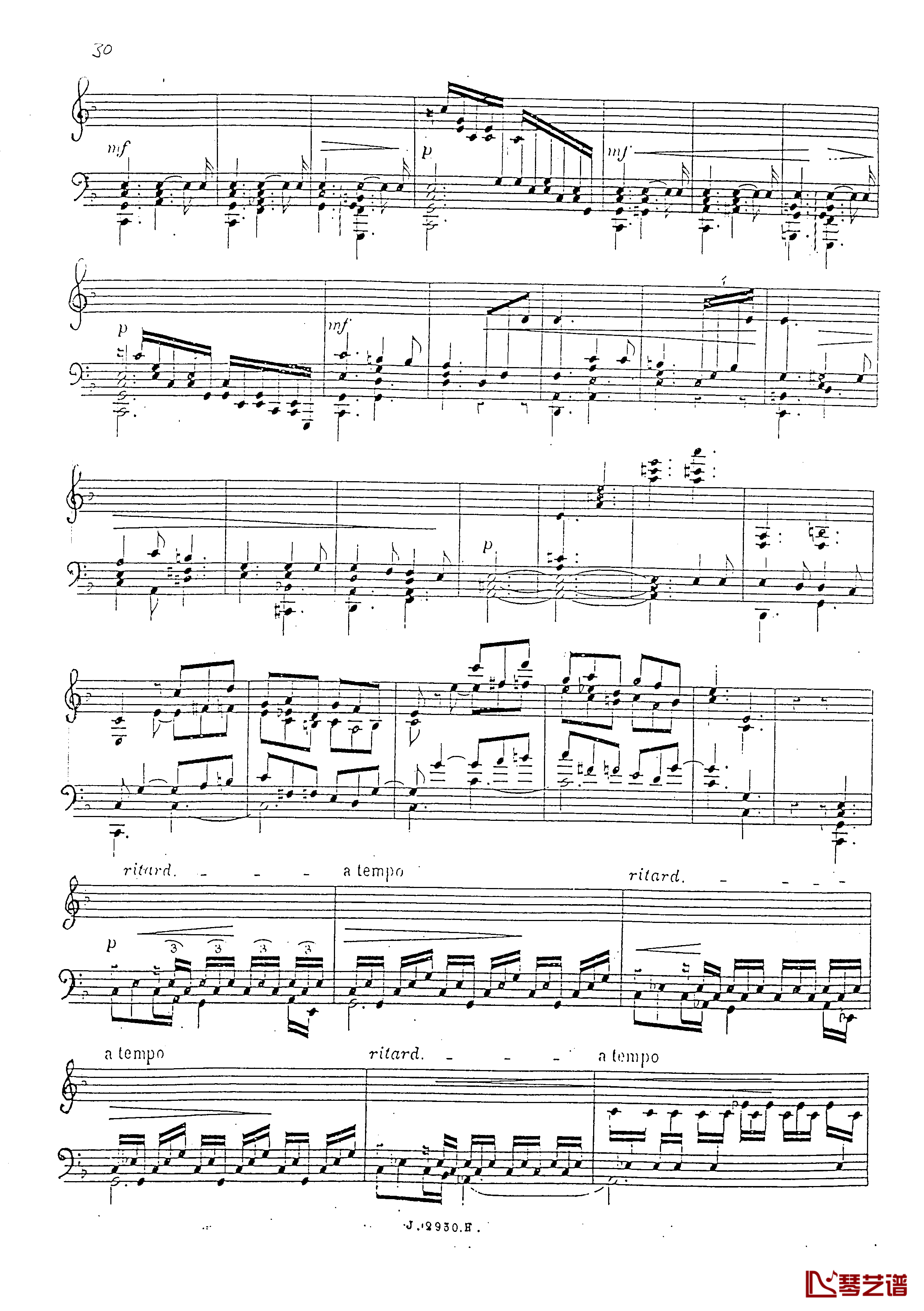 a小调第四钢琴奏鸣曲钢琴谱-安东 鲁宾斯坦- Op.10031