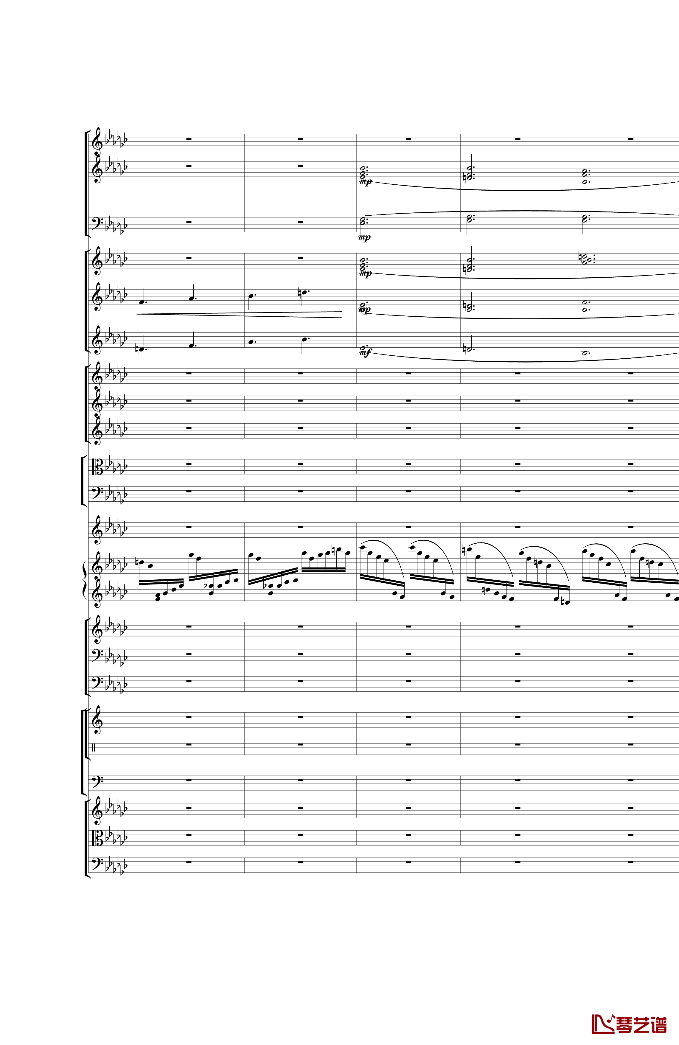 Piano Concerto No.3 in E Flat minor钢琴谱 I.Moderto-热情而辉煌34
