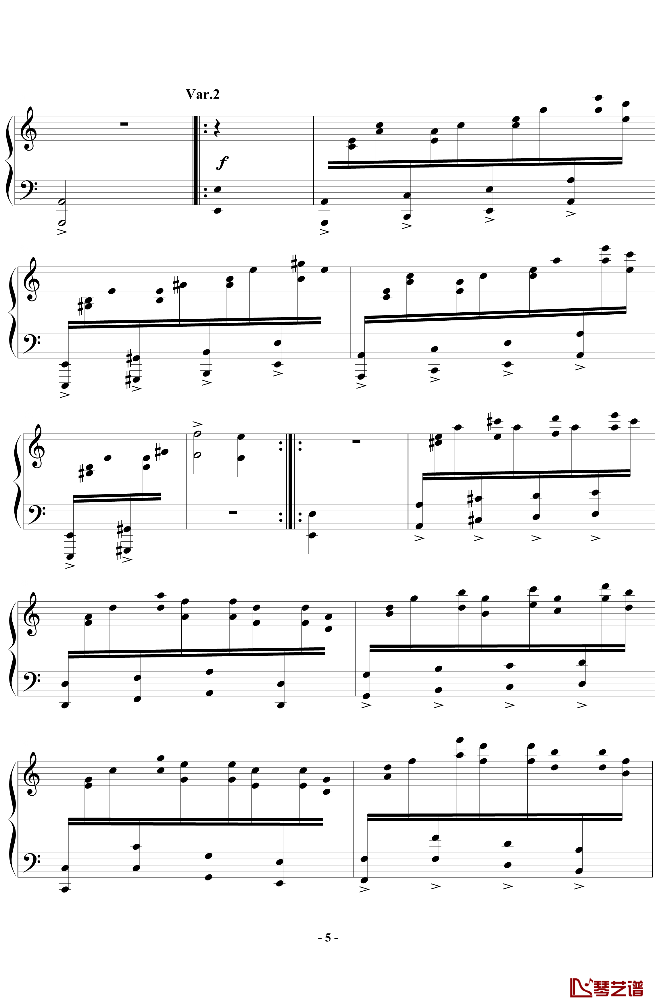 帕格尼尼飞絮曲钢琴谱-标准版-马克西姆-Maksim·Mrvica5