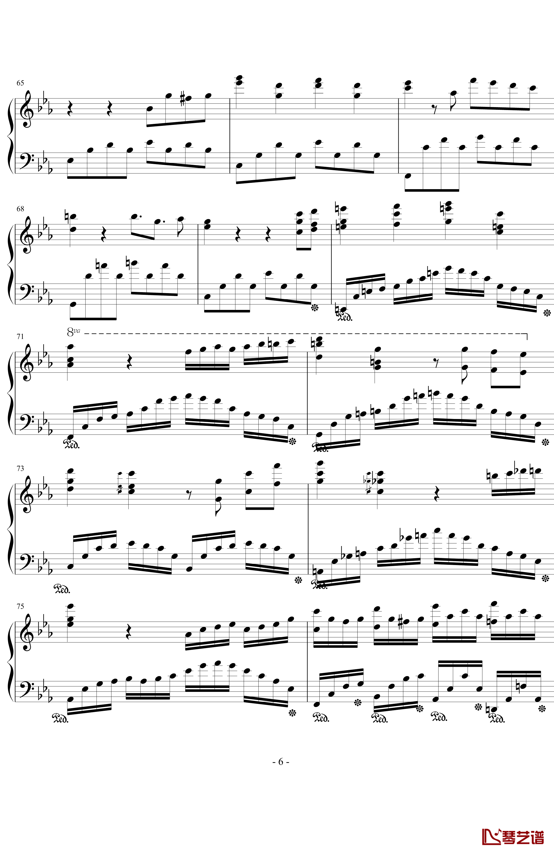 夜洛第一番协奏曲梦魇钢琴谱-ellocz6