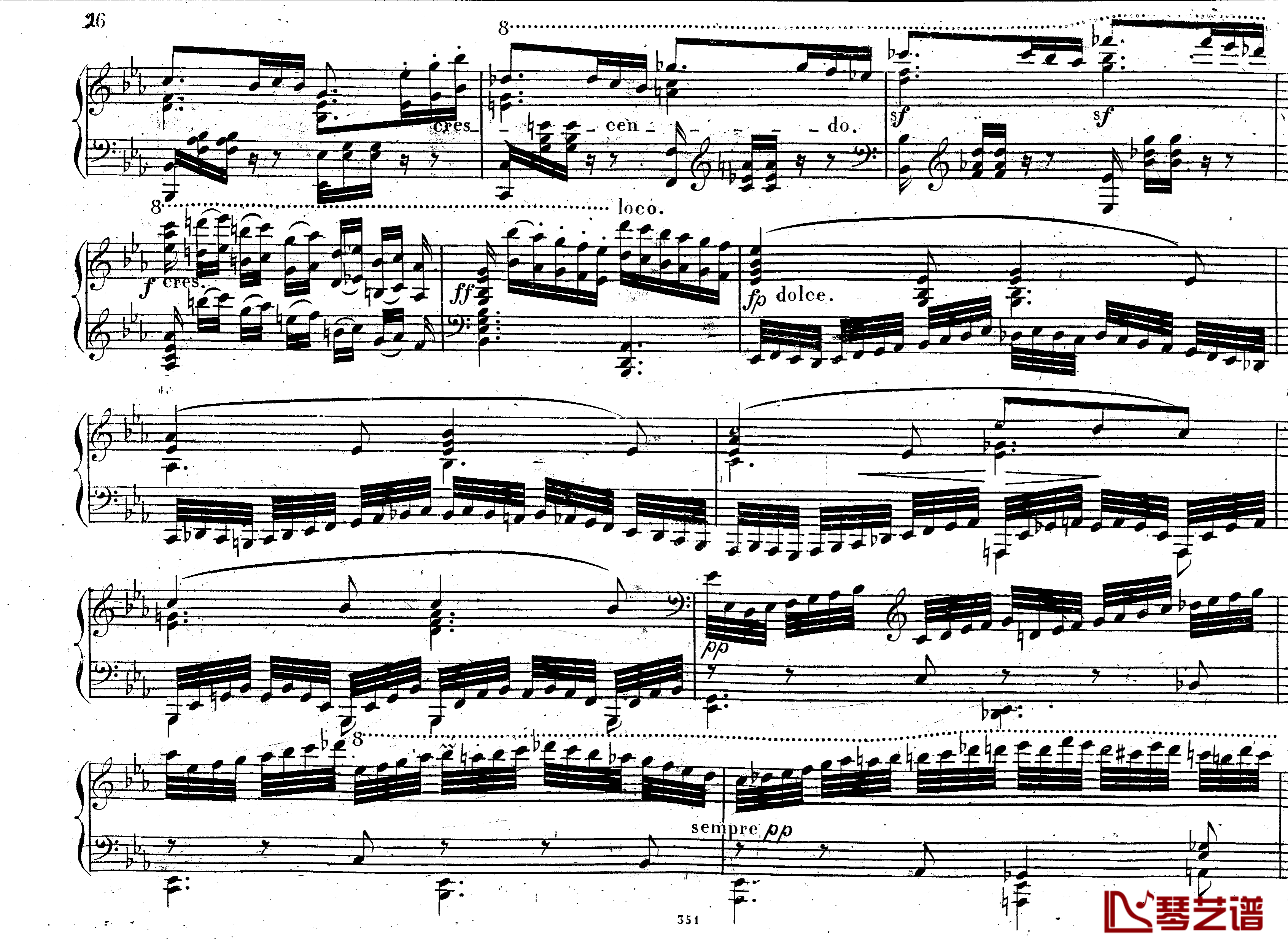降E大调第八钢琴奏鸣曲 Op.144钢琴谱-车尔尼-Czerny25
