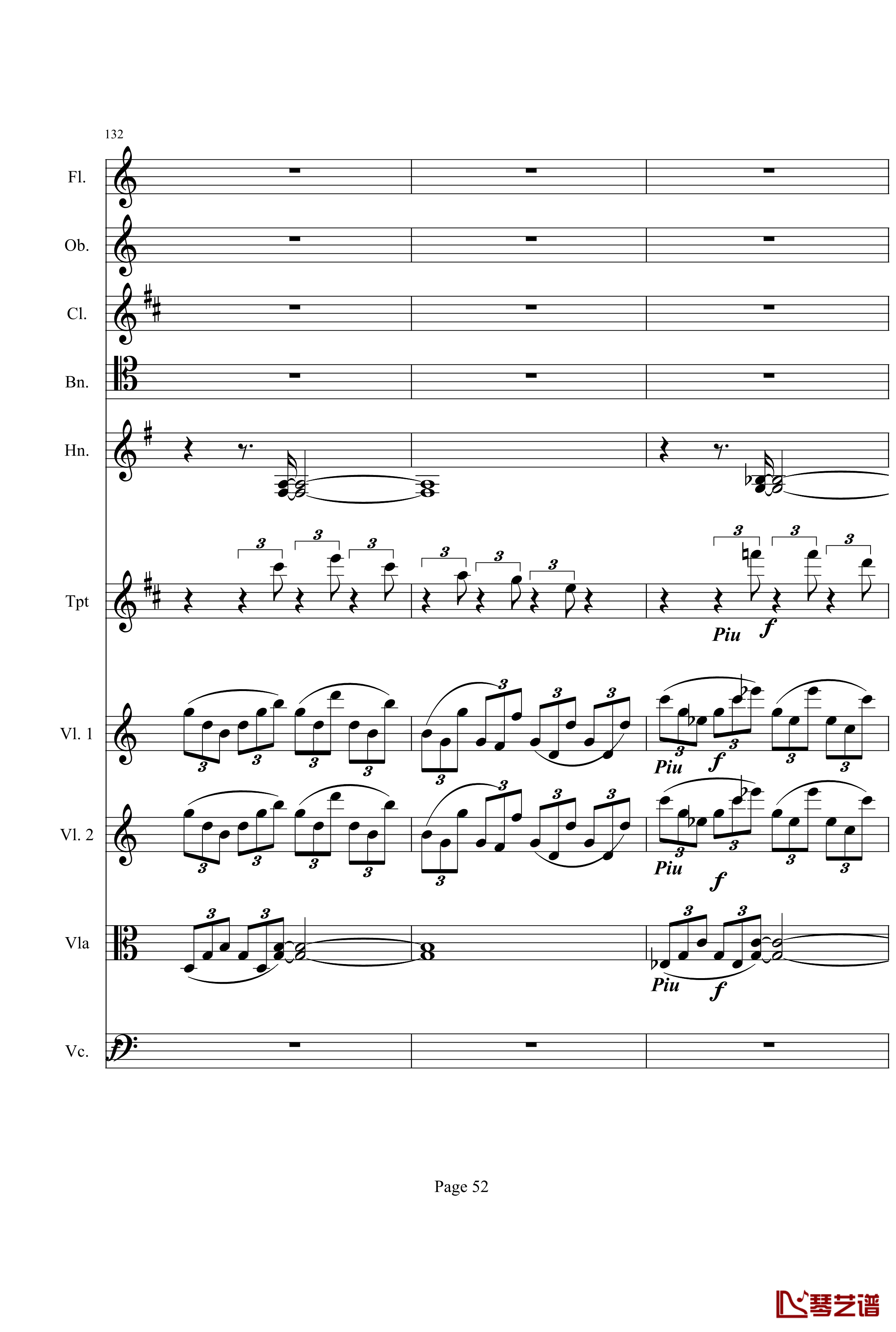 奏鸣曲之交响钢琴谱-第21-Ⅰ-贝多芬-beethoven52