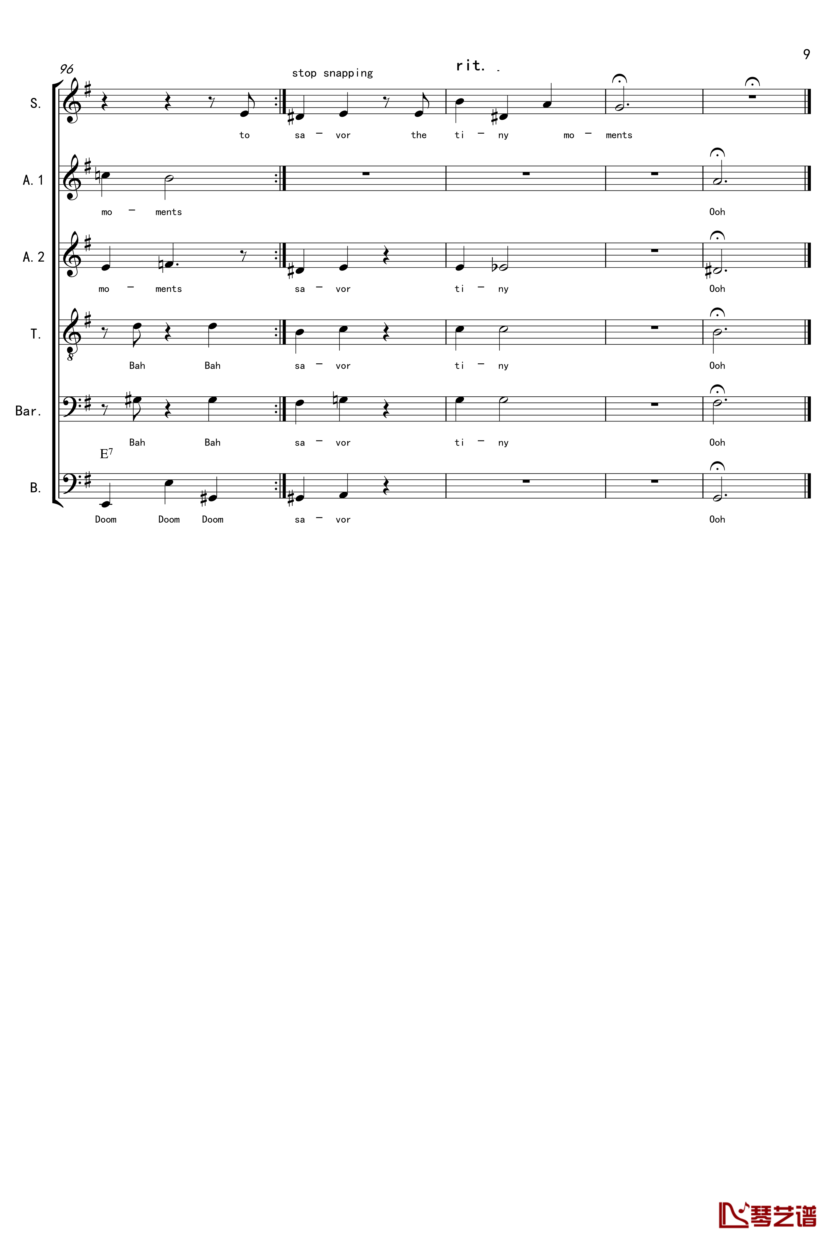 La Vanille钢琴谱-A cappella-thisisit20099