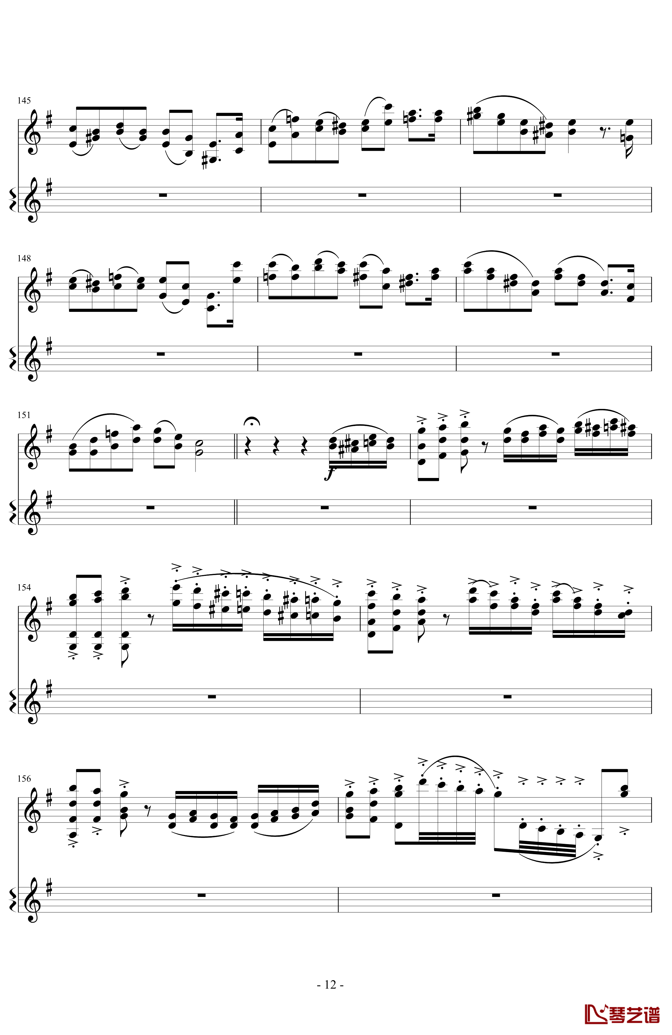 意大利国歌变奏曲钢琴谱-DXF12