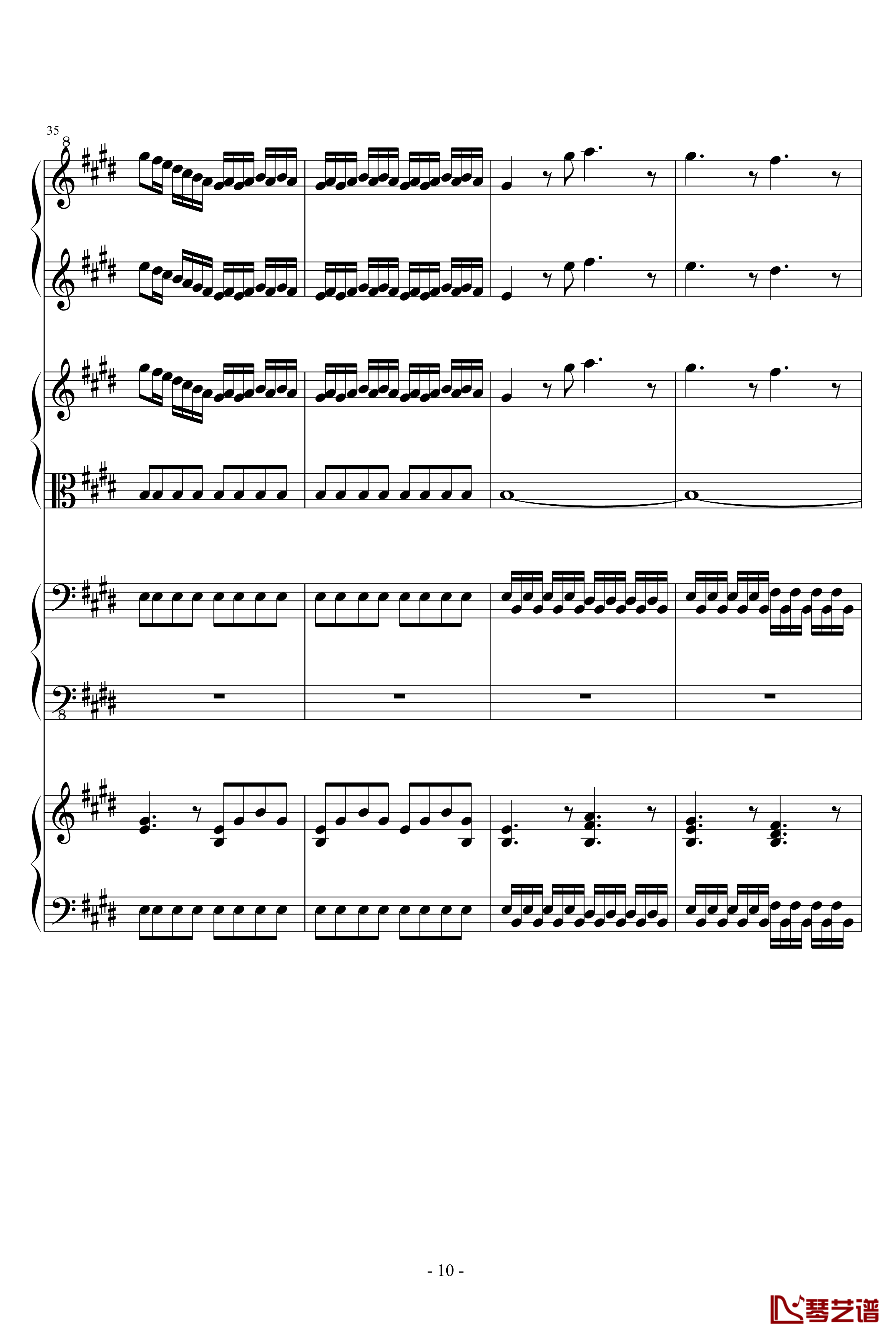 四季·春钢琴谱-钢琴四重奏-维瓦尔第10