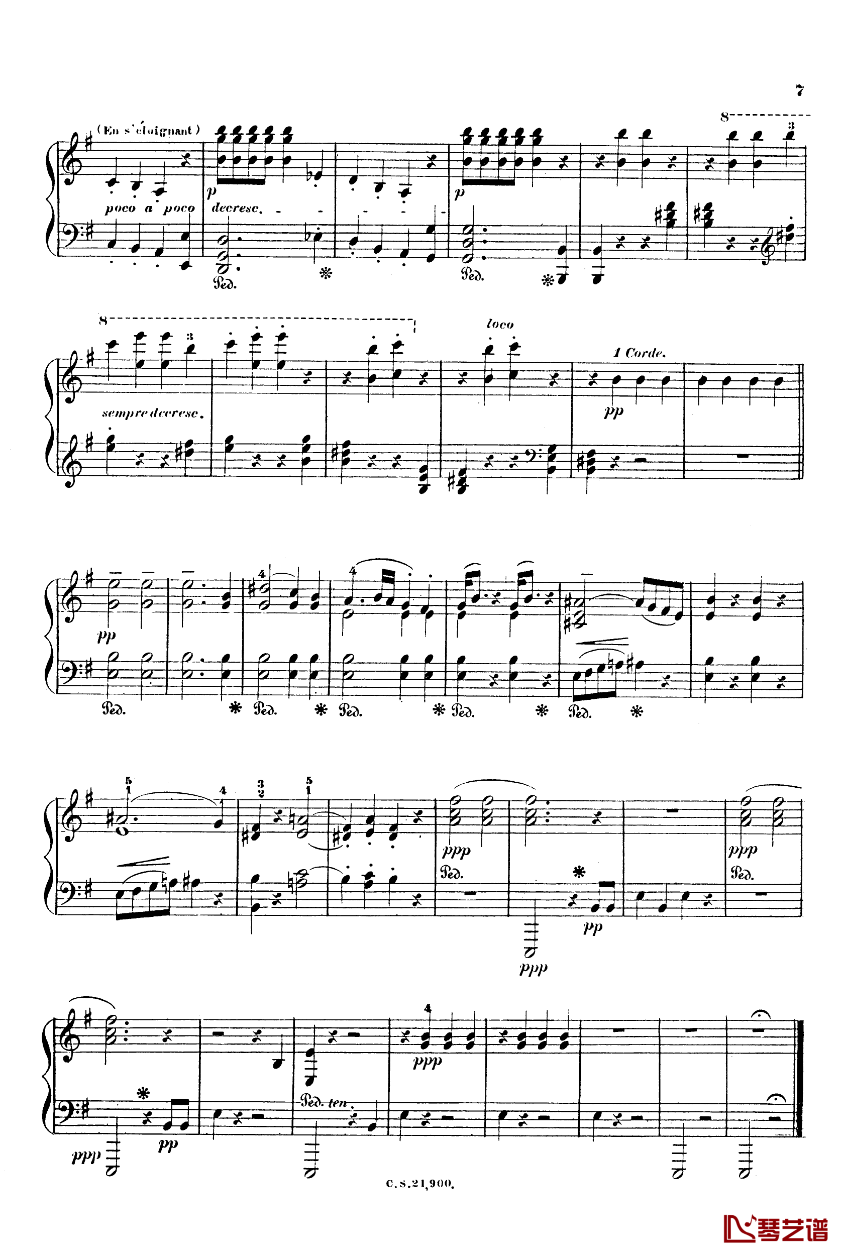 埃及进行曲 Op.335钢琴谱-约翰·斯特劳斯7