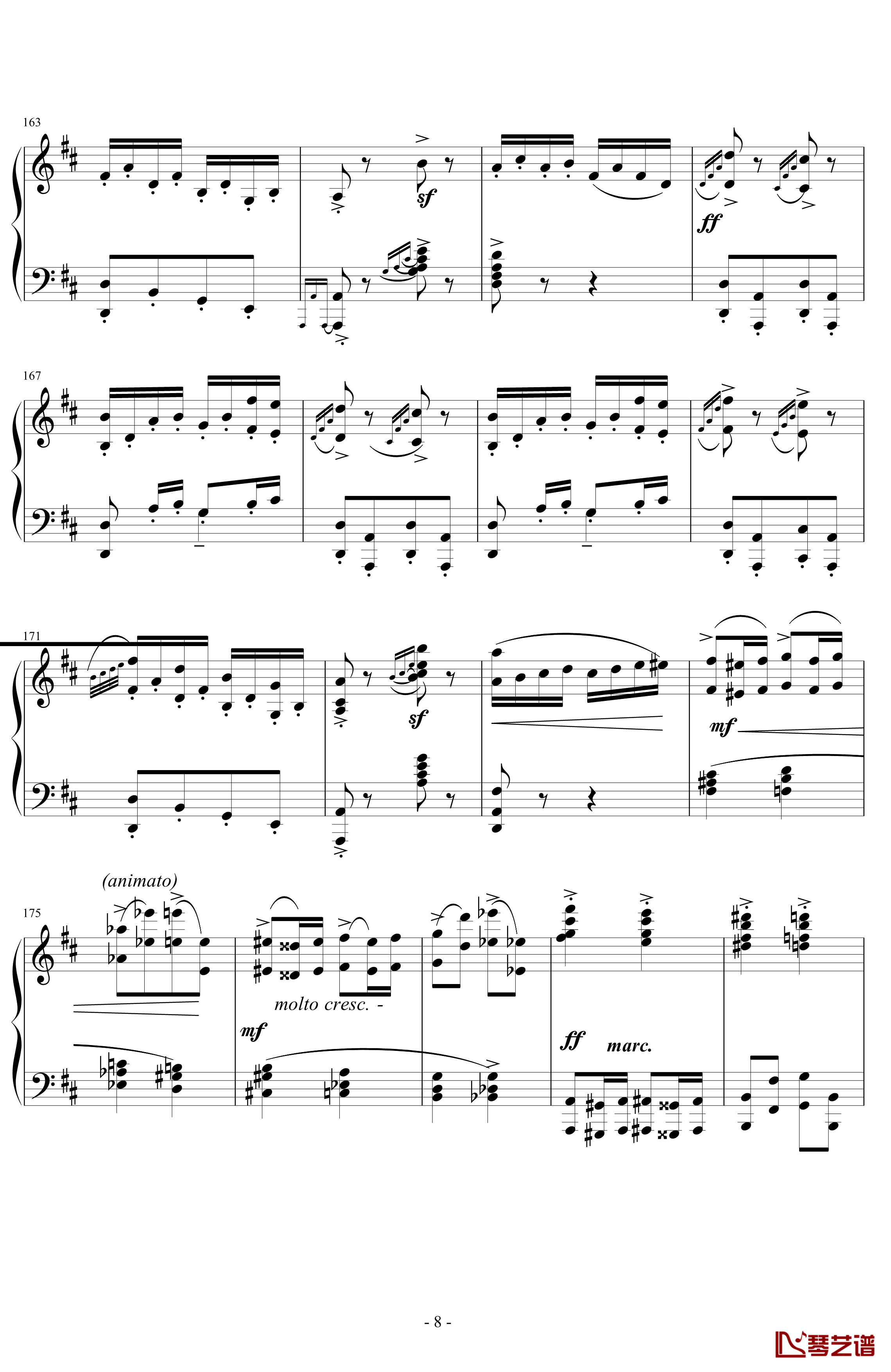 威风凛凛进行曲钢琴谱-钢琴-埃尔加-爆难第一号-Edward Elgar8