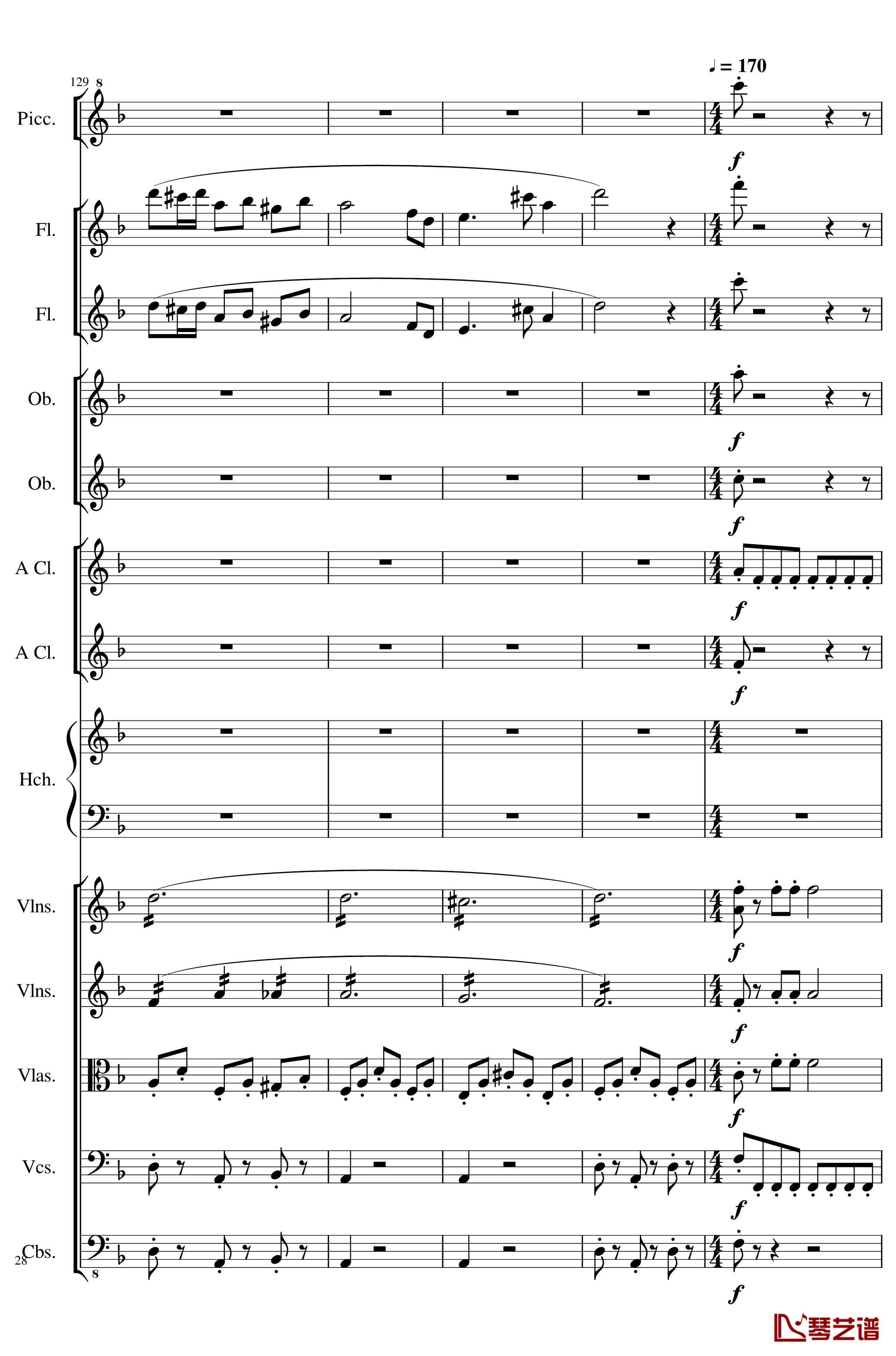 7 Contredanses No.1-7, Op.124钢琴谱-7首乡村舞曲，第一至第七，作品124-一个球28