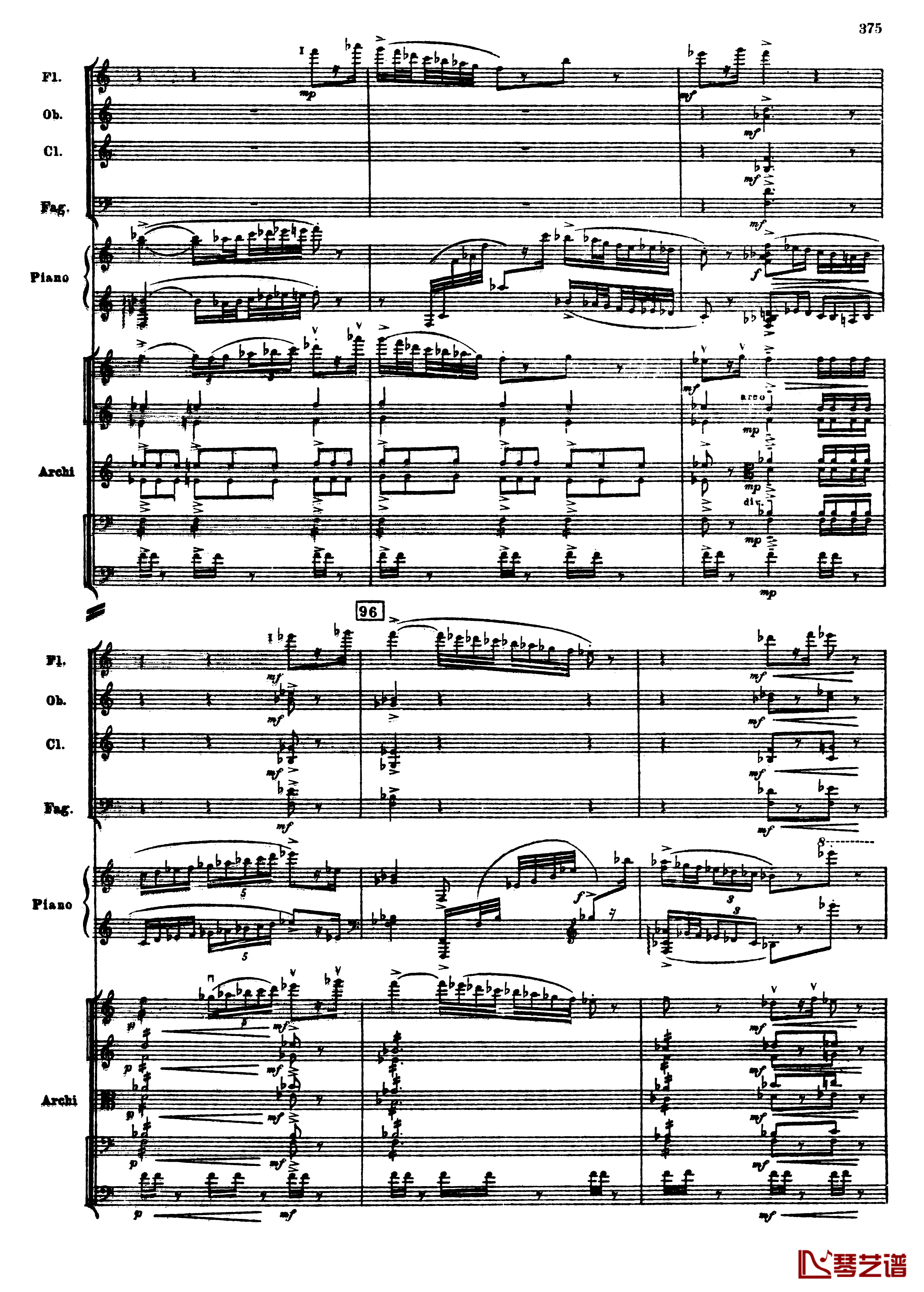 普罗科菲耶夫第三钢琴协奏曲钢琴谱-总谱-普罗科非耶夫107