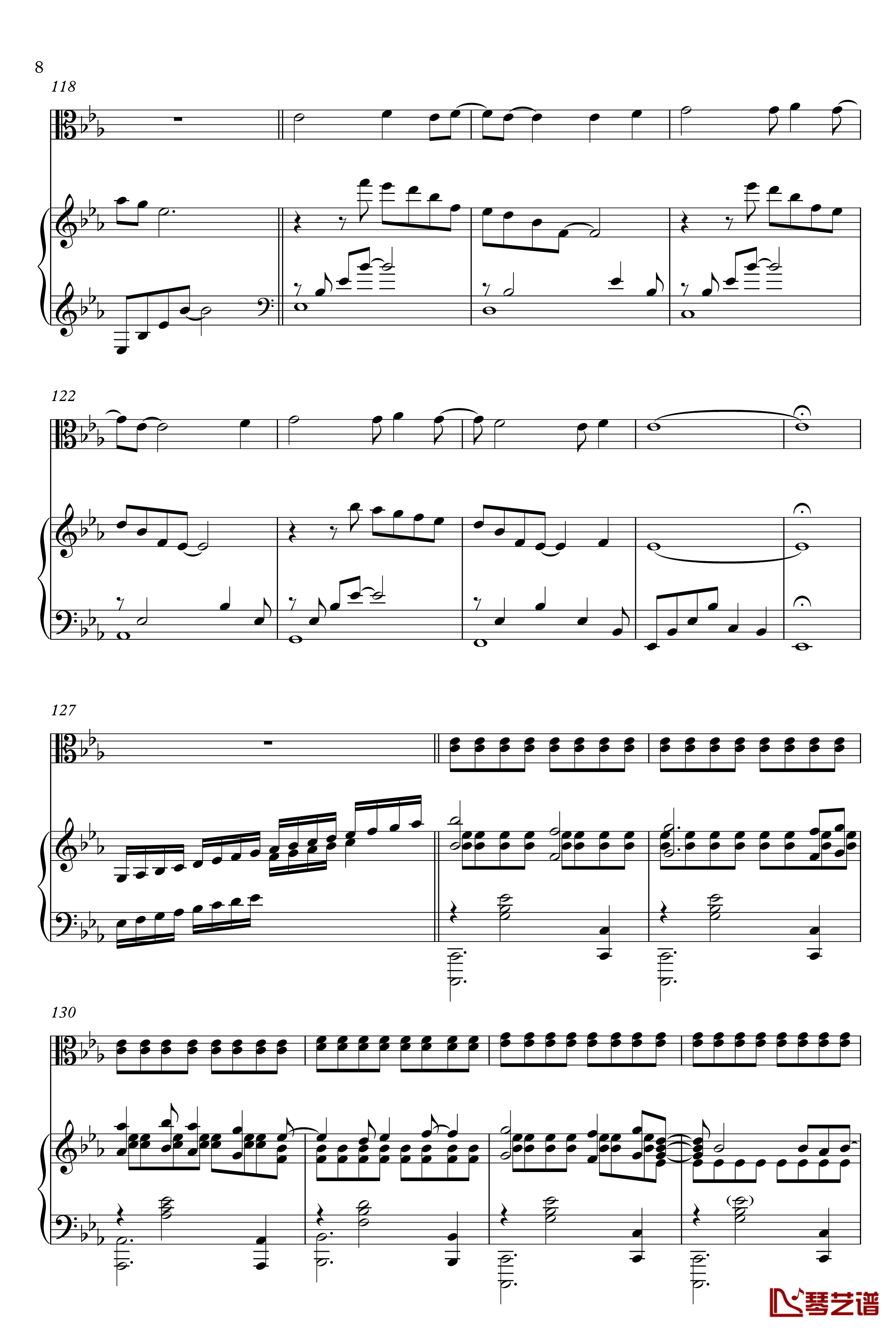 Brave Song钢琴谱-Angel Beats! ED-Animenz-piano + viola8