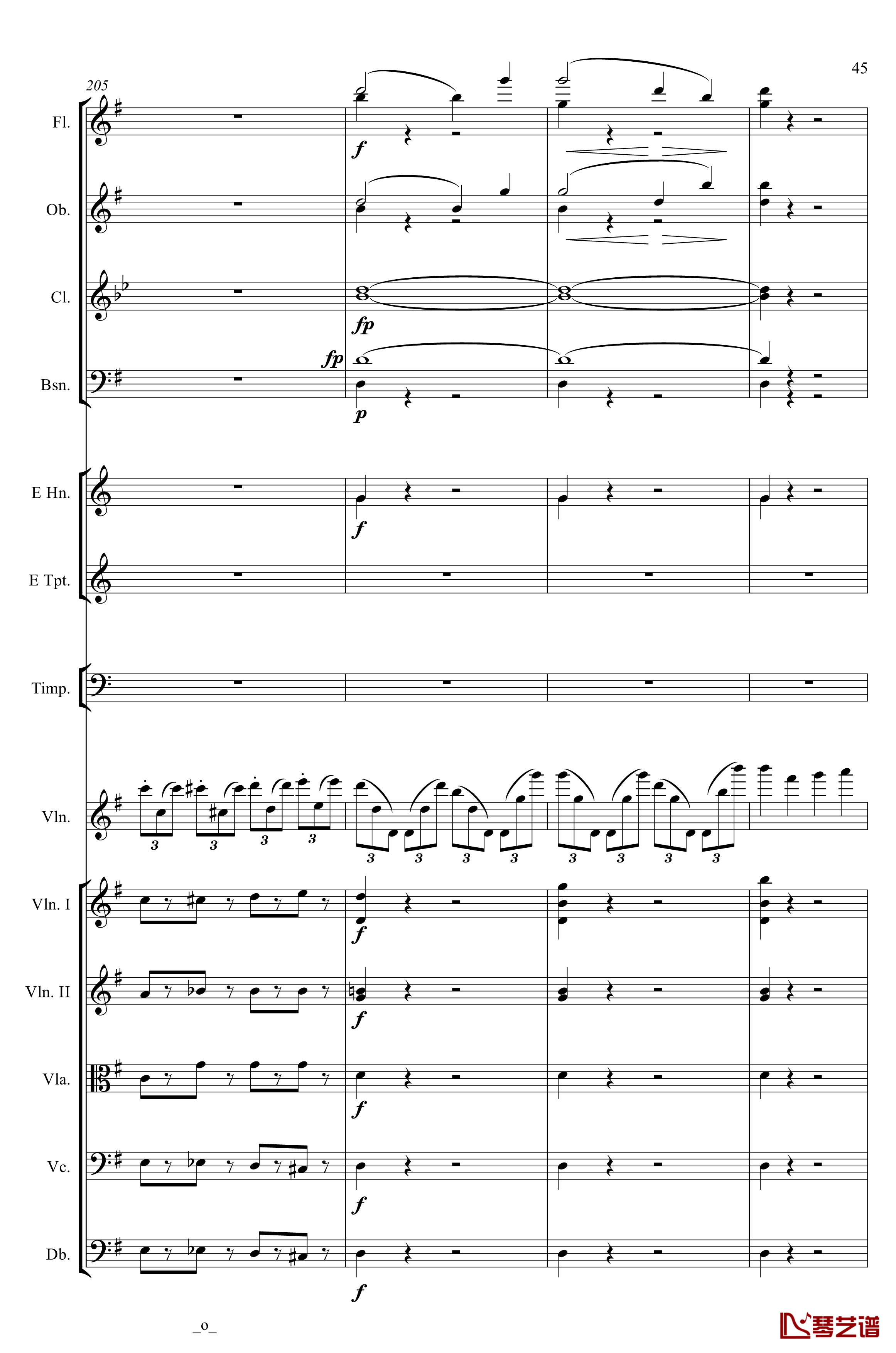 e小调小提琴协奏曲Op.64钢琴谱-第一乐章-门德尔松45