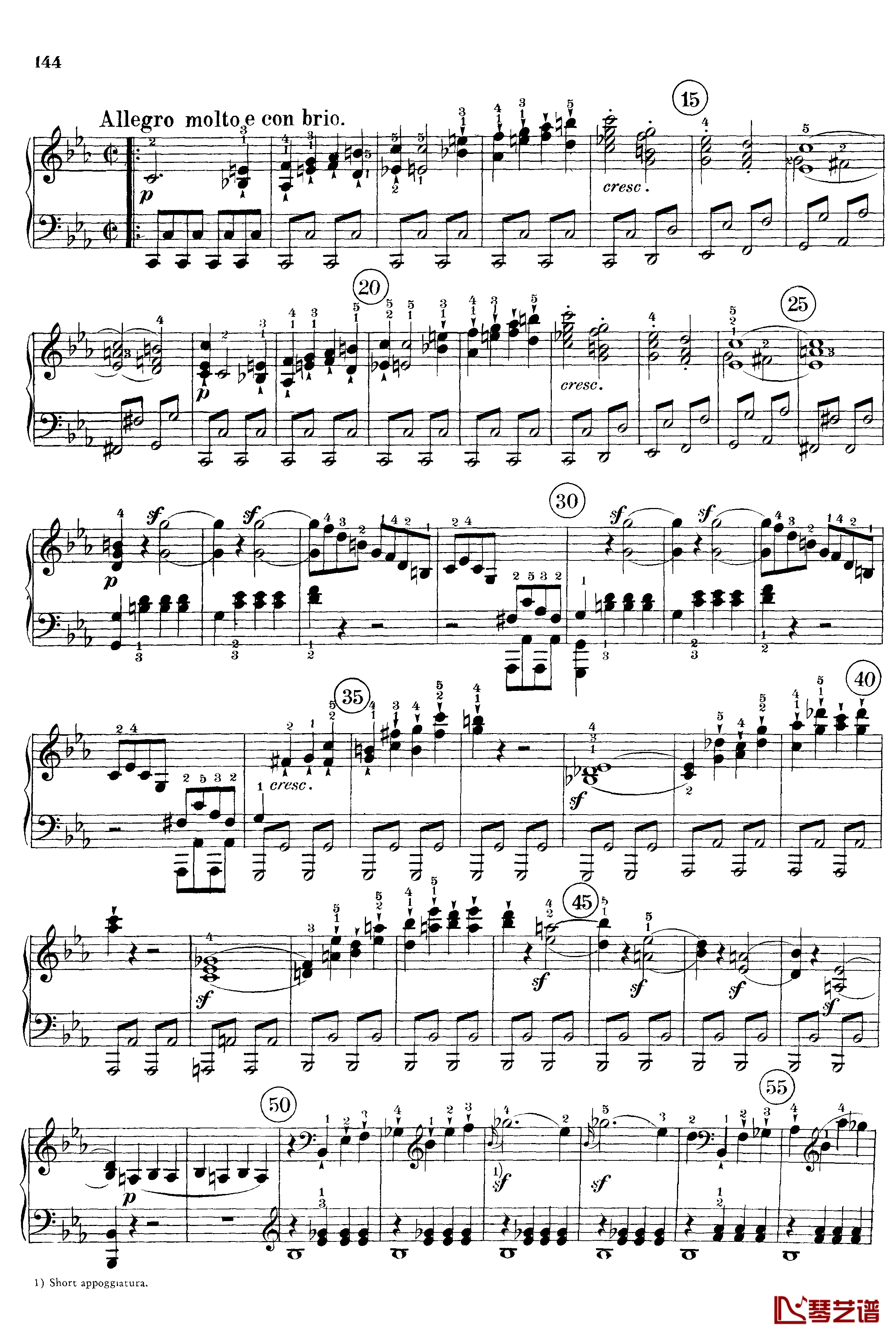 悲怆钢琴谱-c小调第八号钢琴奏鸣曲-全乐章-带指法版-贝多芬-beethoven2