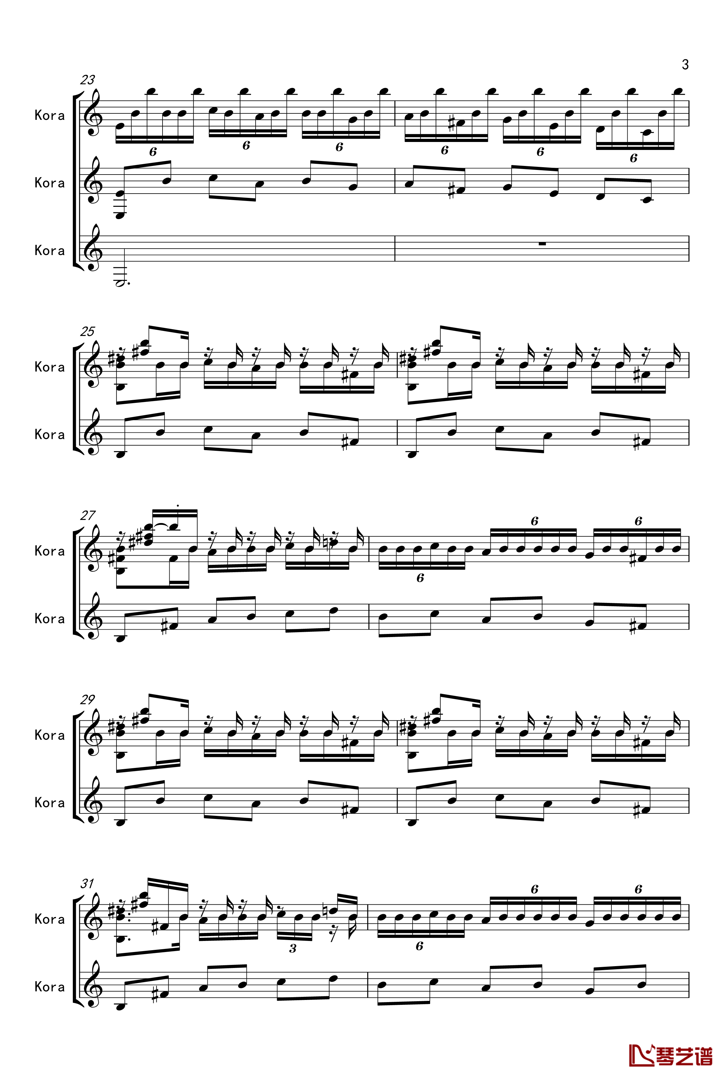 一首有难度的练习曲钢琴谱-伊萨克·阿尔贝尼兹3