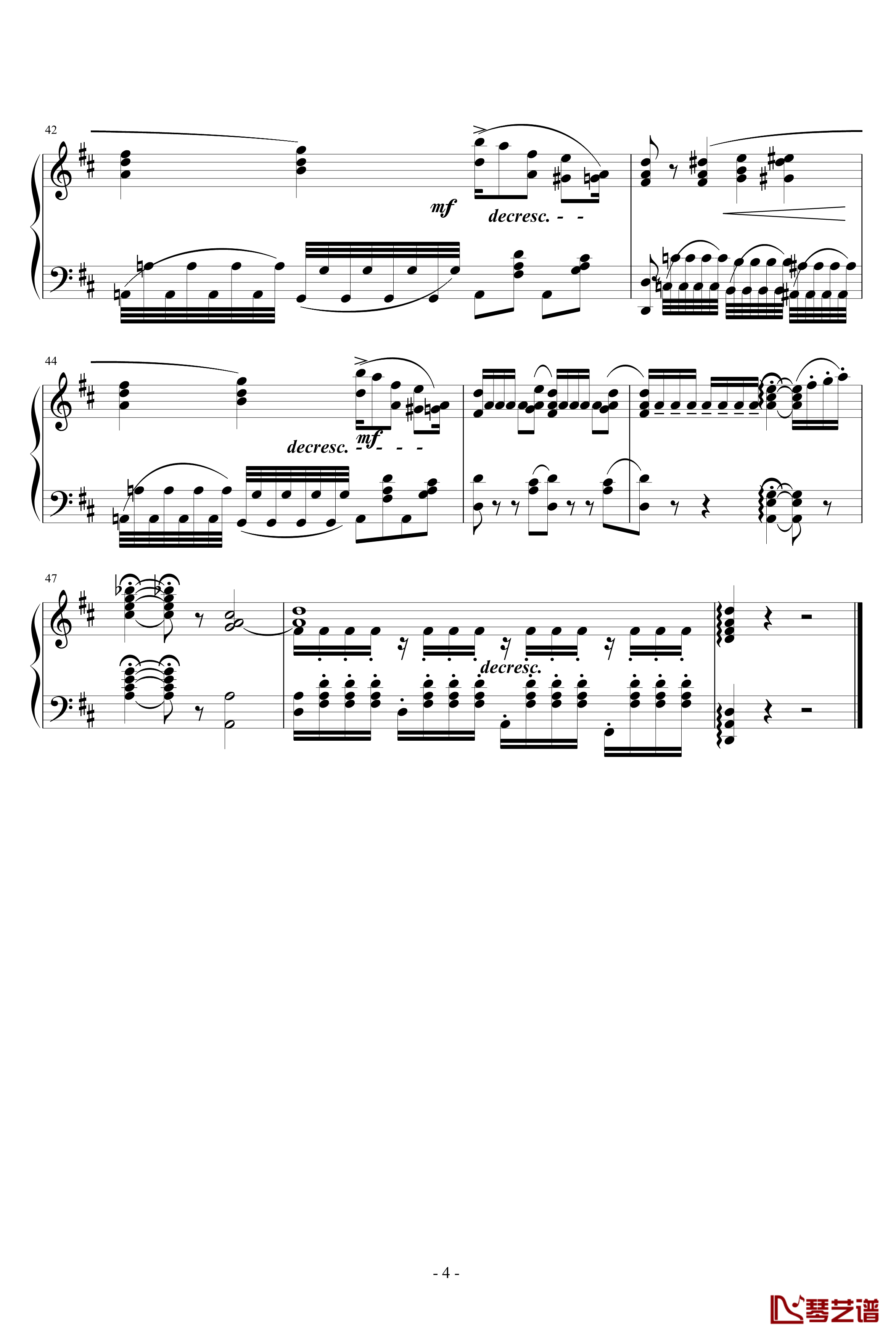 弄臣钢琴谱-原版-威尔第4