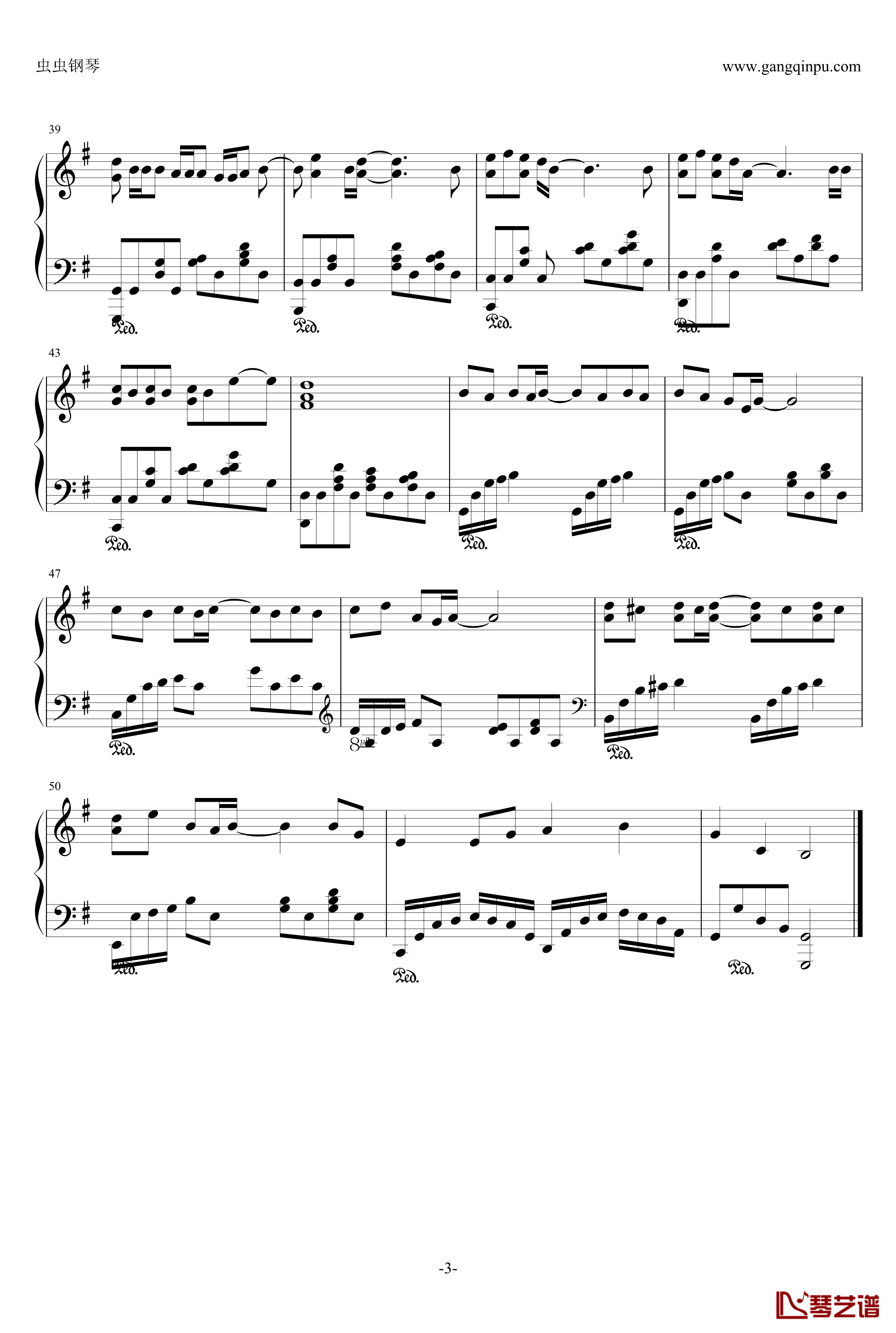 温柔钢琴谱-五月天-LBF3