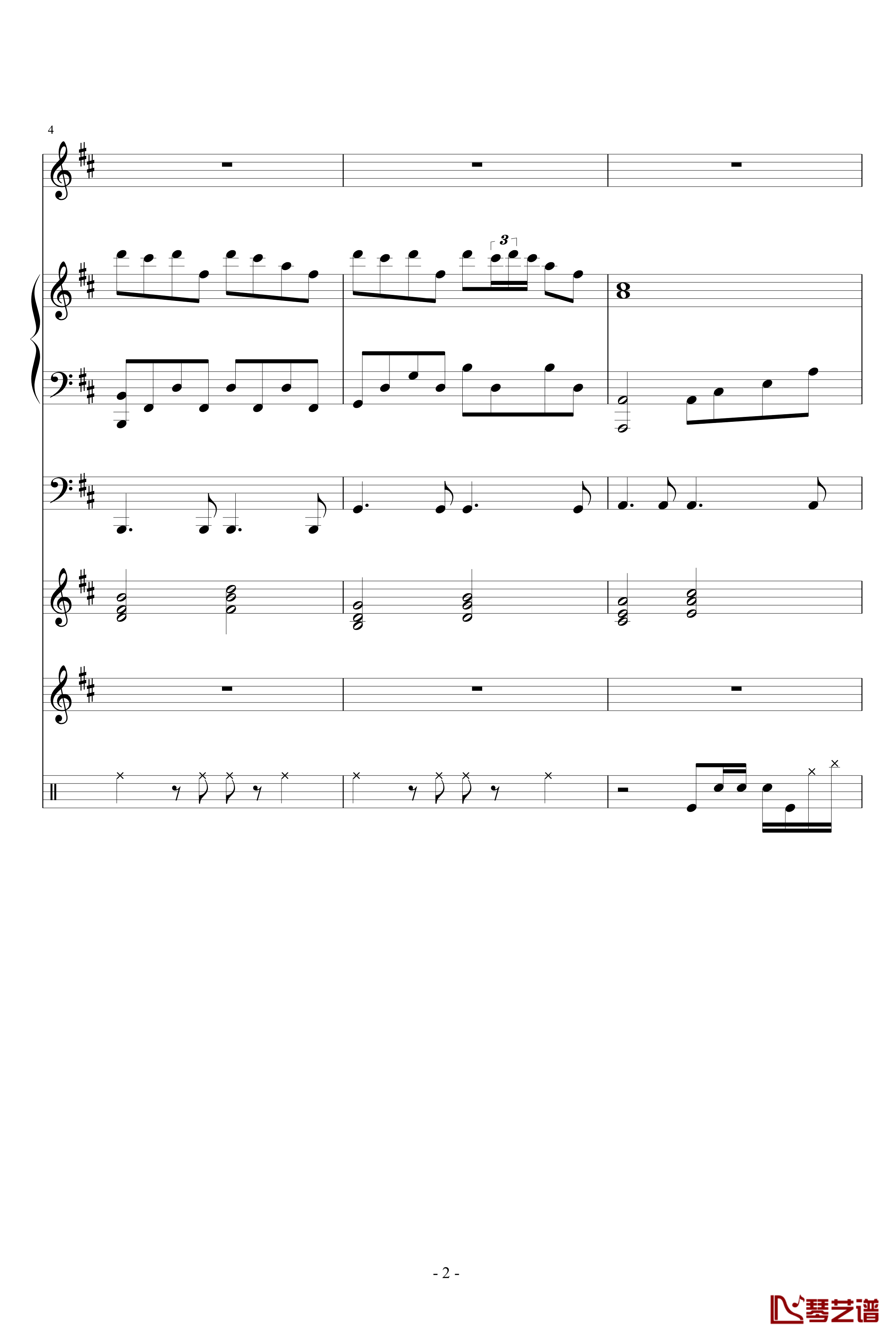 HOLD YOUR HANDS钢琴谱-血腥残阳2