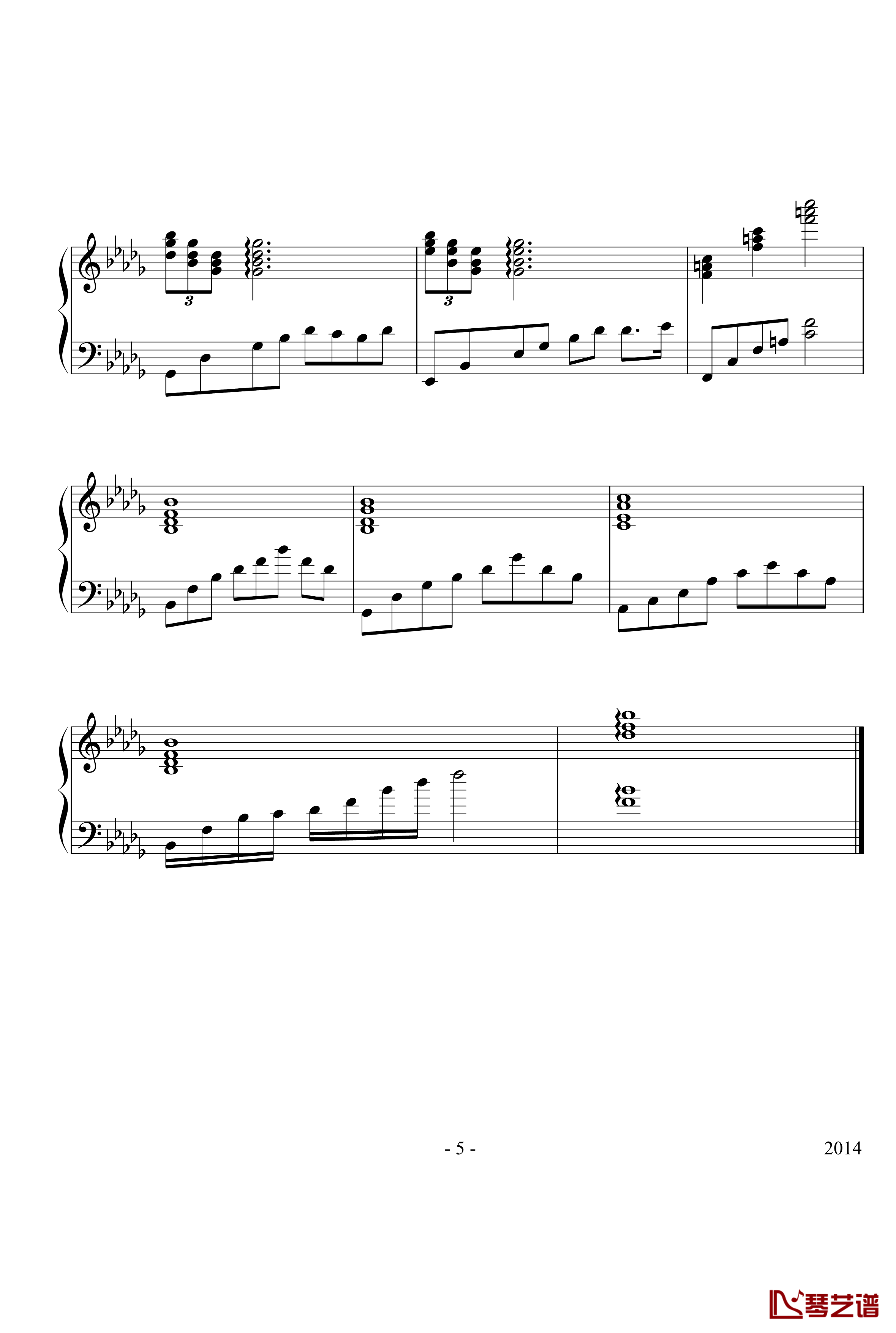 Holess钢琴谱-Twighter5