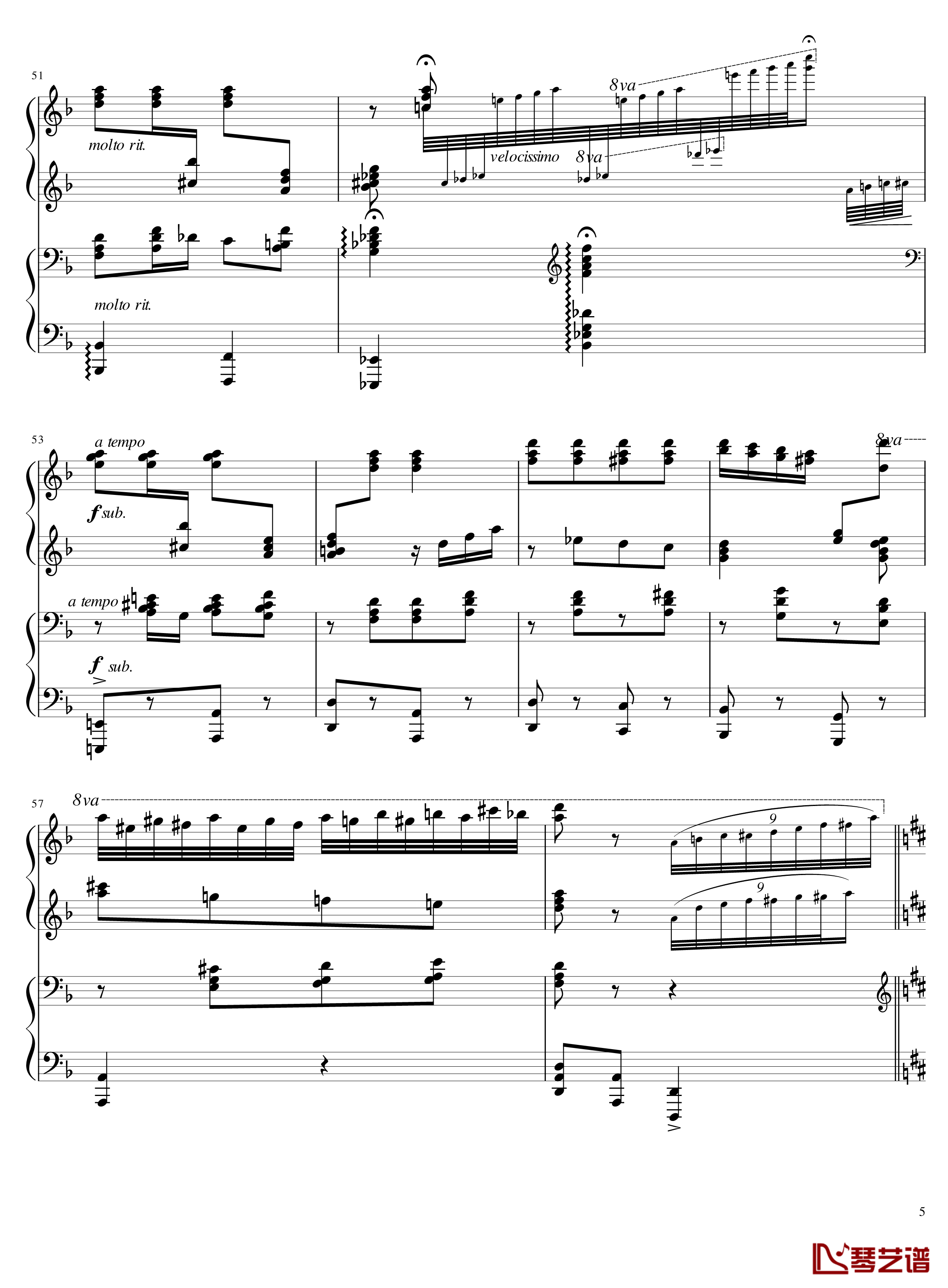 Italian Polka钢琴谱-意大利波尔卡-拉赫马尼若夫5