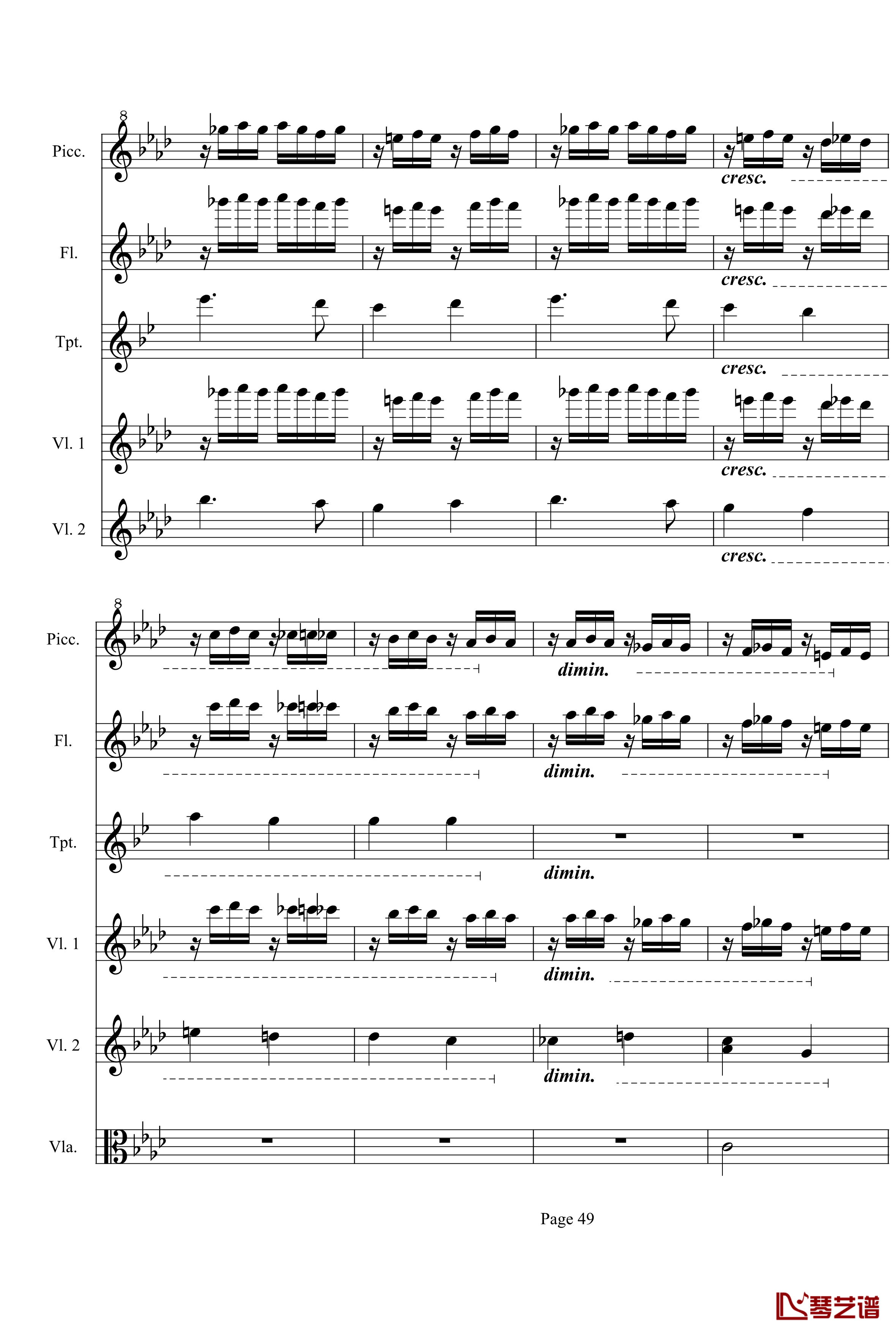 奏鸣曲之交响第23首Ⅲ钢琴谱--贝多芬-beethoven49