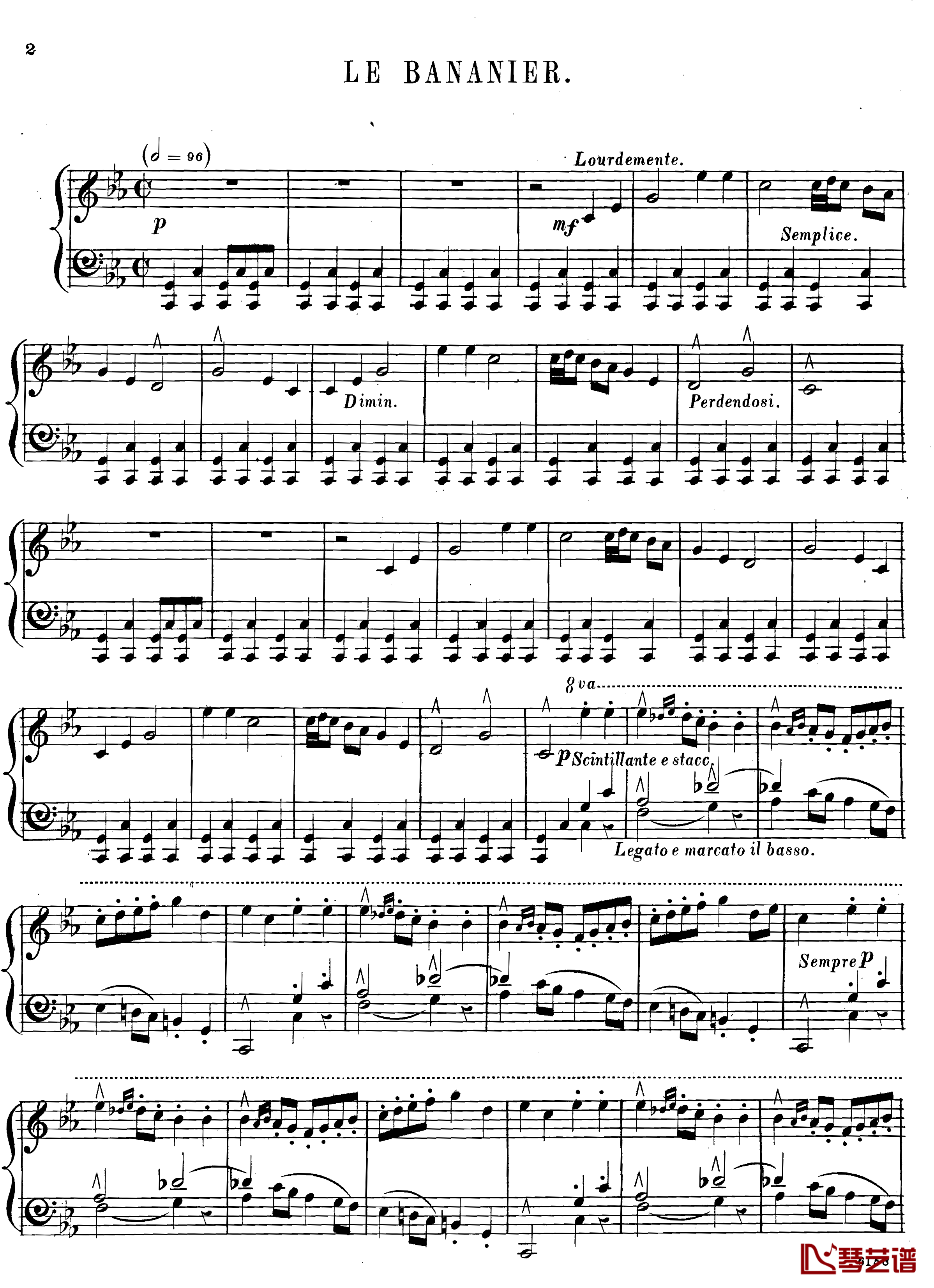 黑人香蕉舞Op.5钢琴谱-戈特沙尔克2