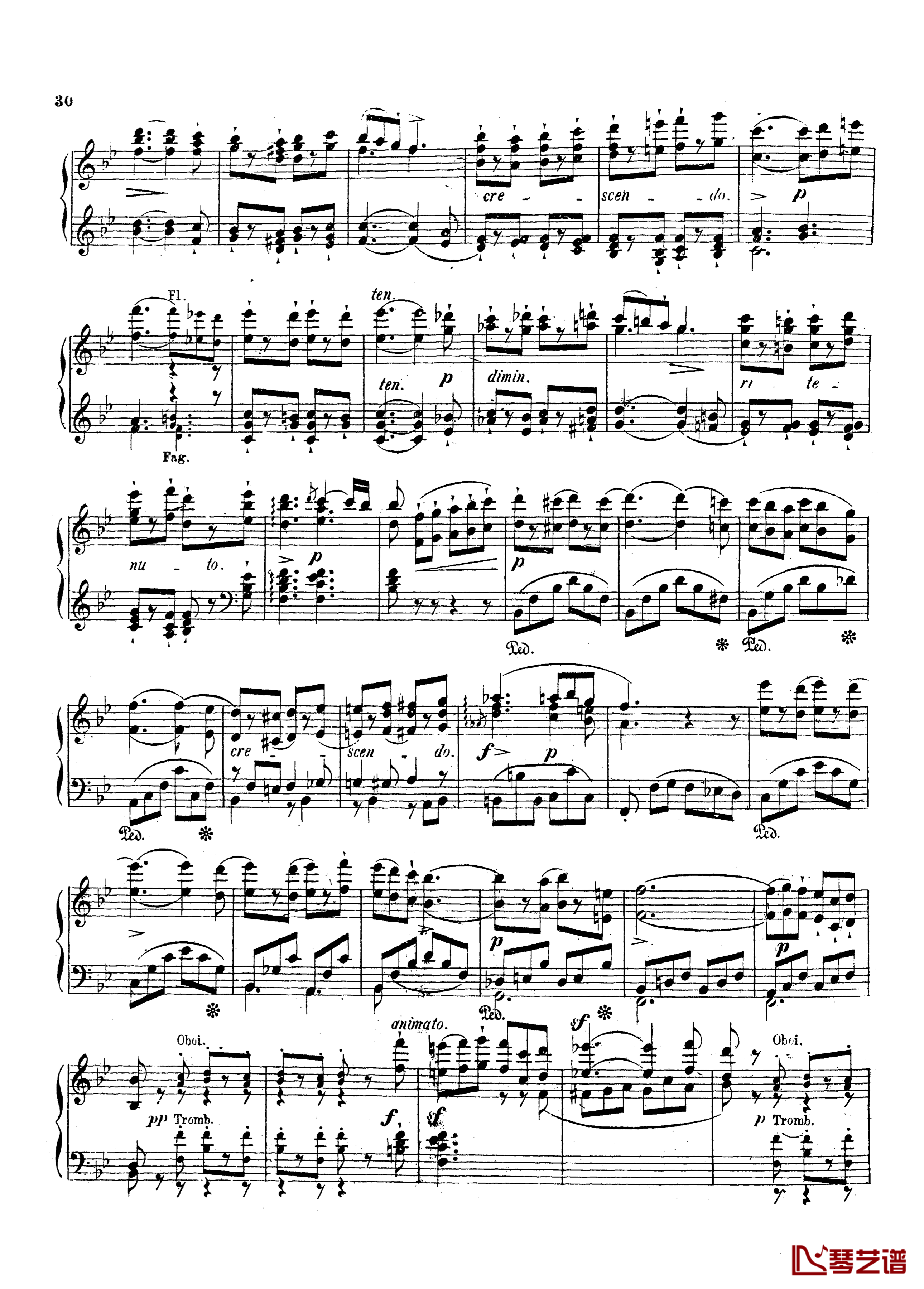 g小调第三钢琴协奏曲Op.58钢琴谱-莫谢莱斯29